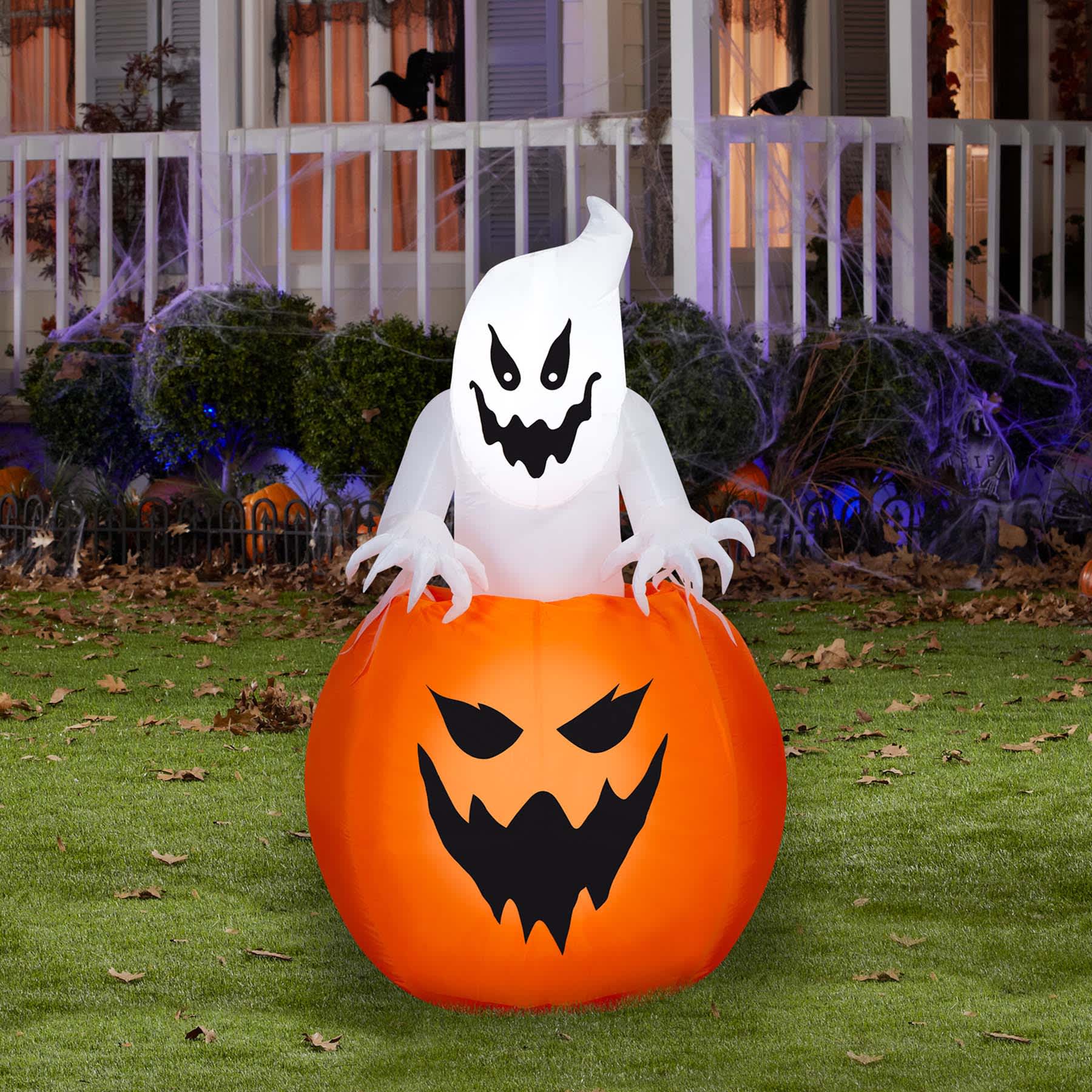 Pop-Up Ghost Halloween Inflatable, 5'