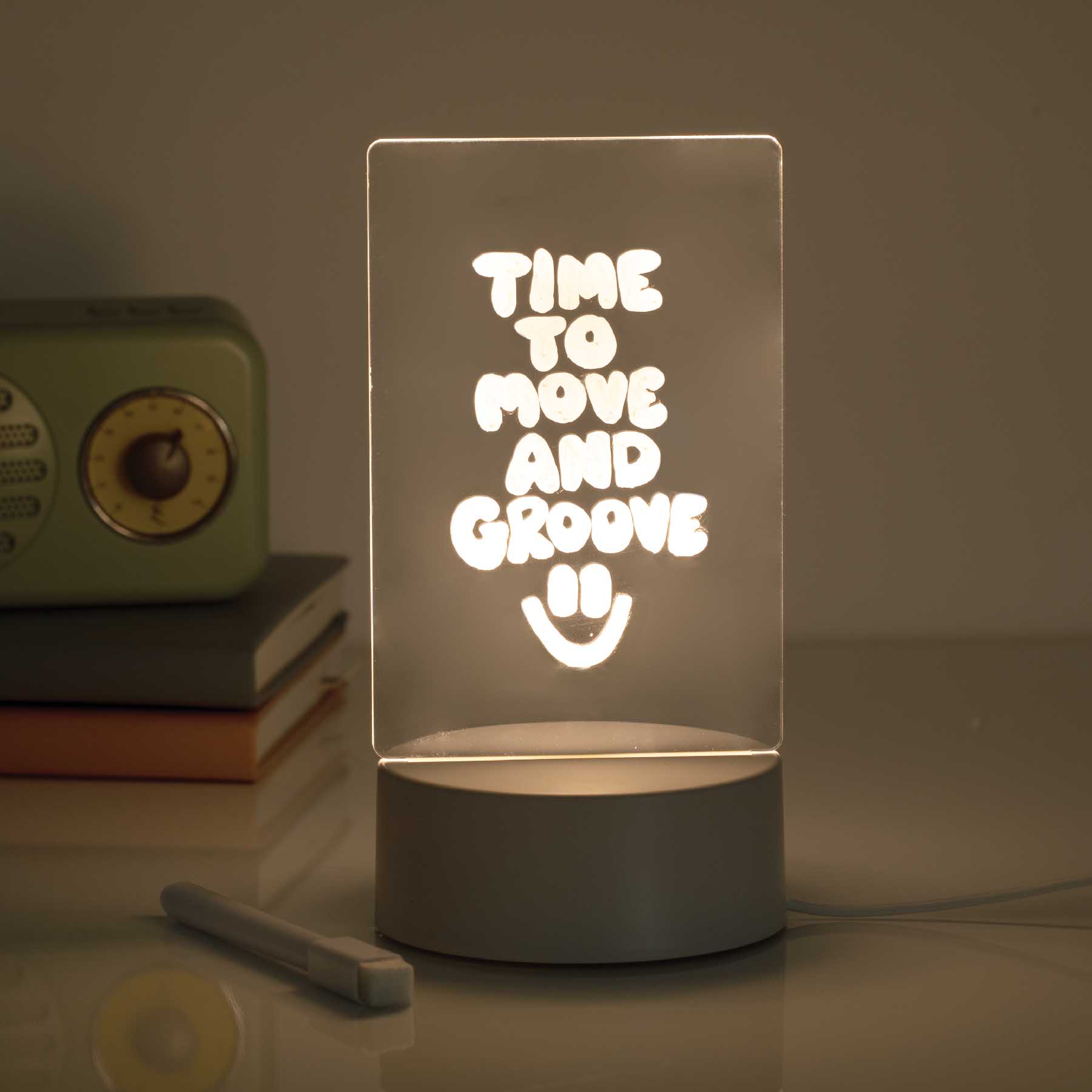 Clear Message Board Light with Marker