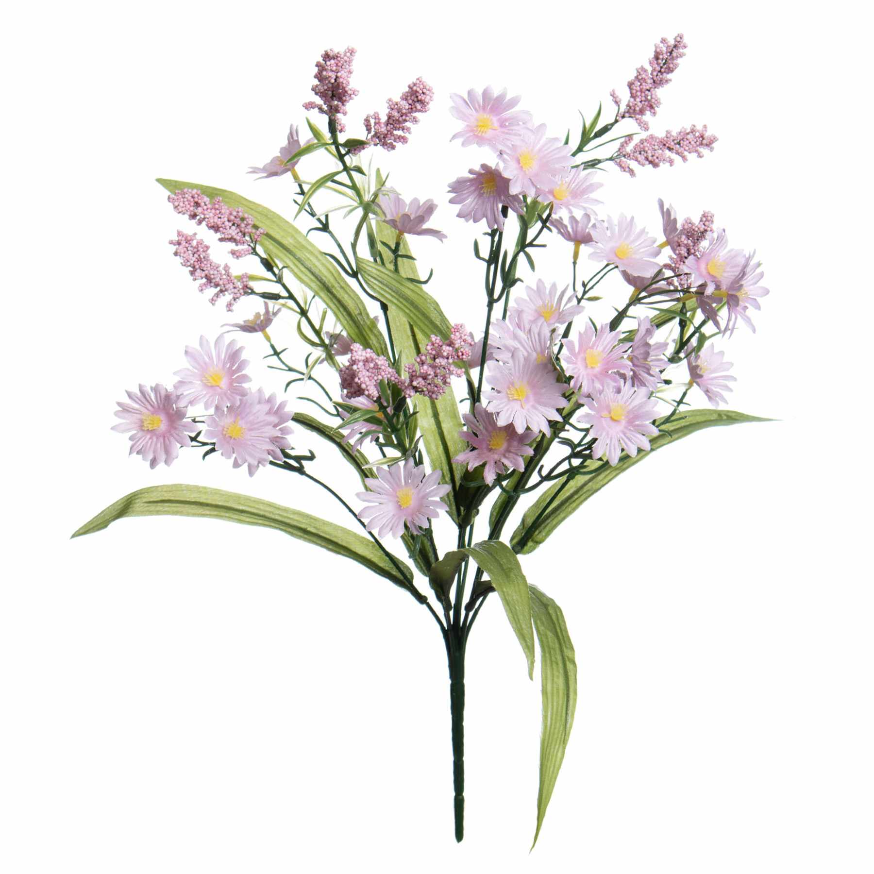 Purple Daisy & Heather Bush, 19"