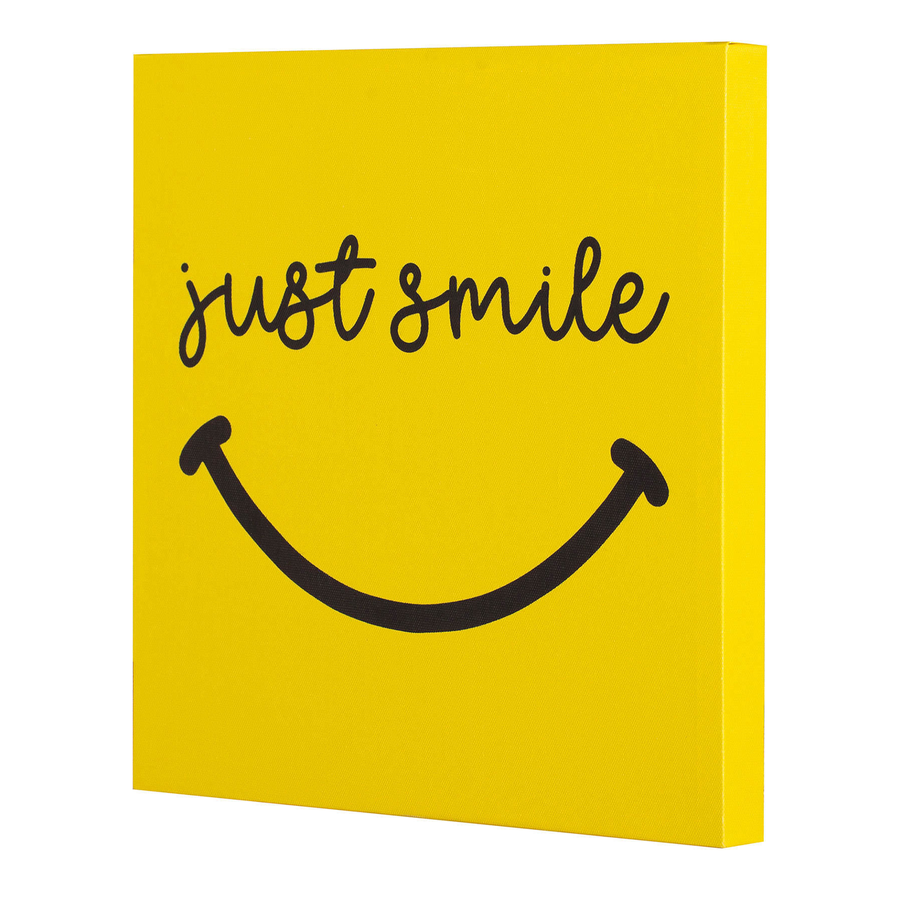 Just Smile Canvas Wall Art, 12"