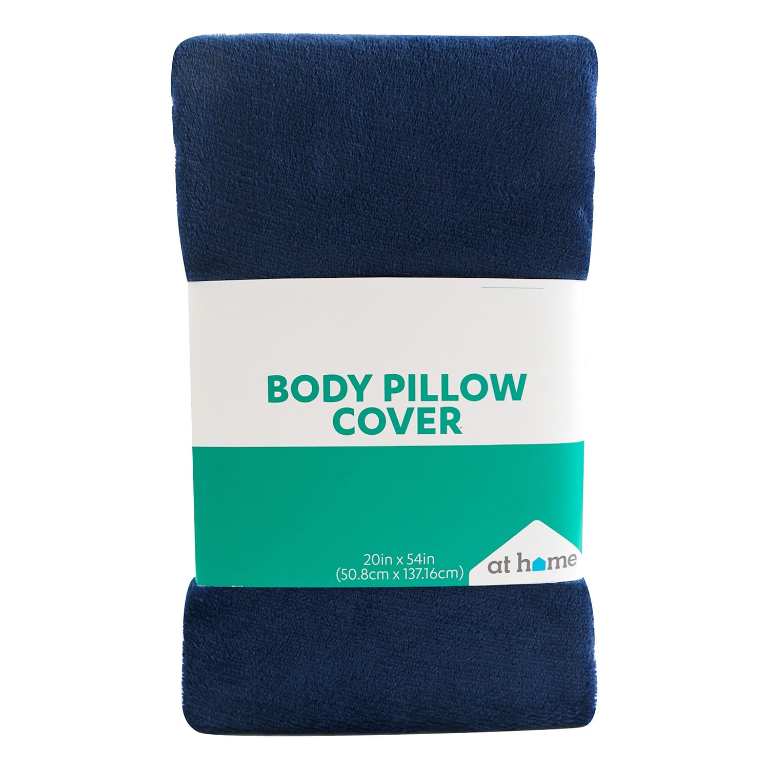 Navy Blue Plush Body Pillow Cover, 20x54