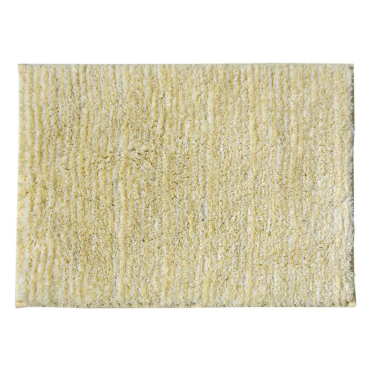 Essential Striped Yellow Bath Rug, 17x24