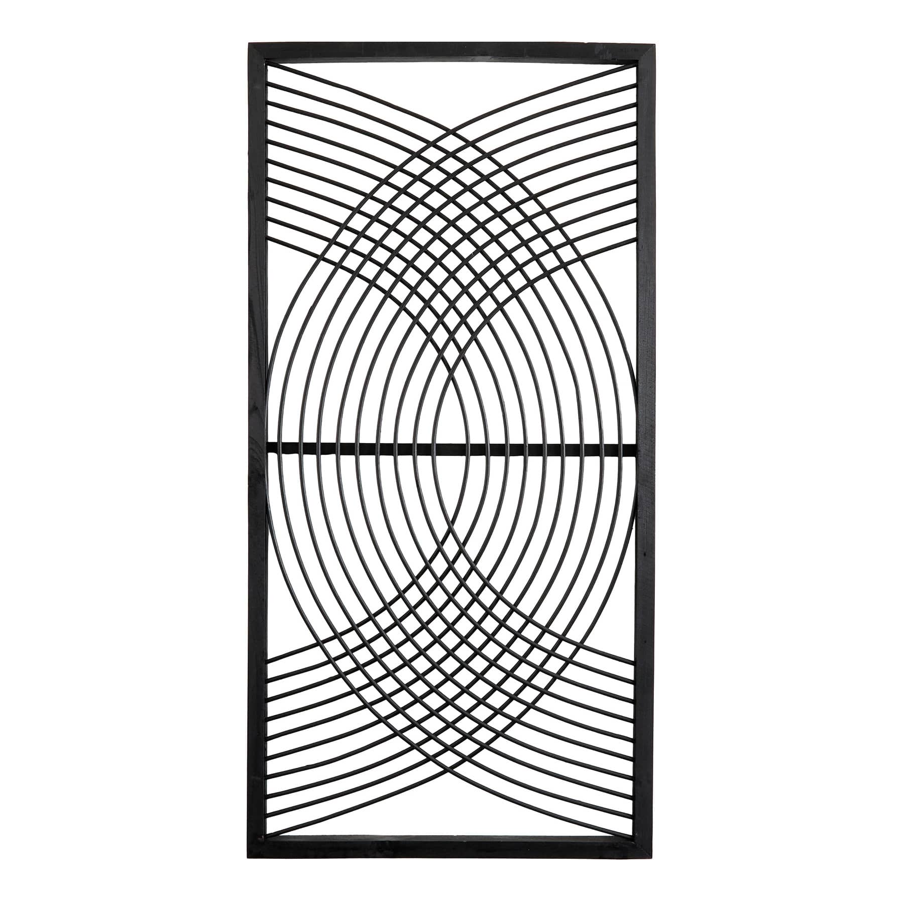 Found & Fable Black Bamboo Wall Decor, 18x35