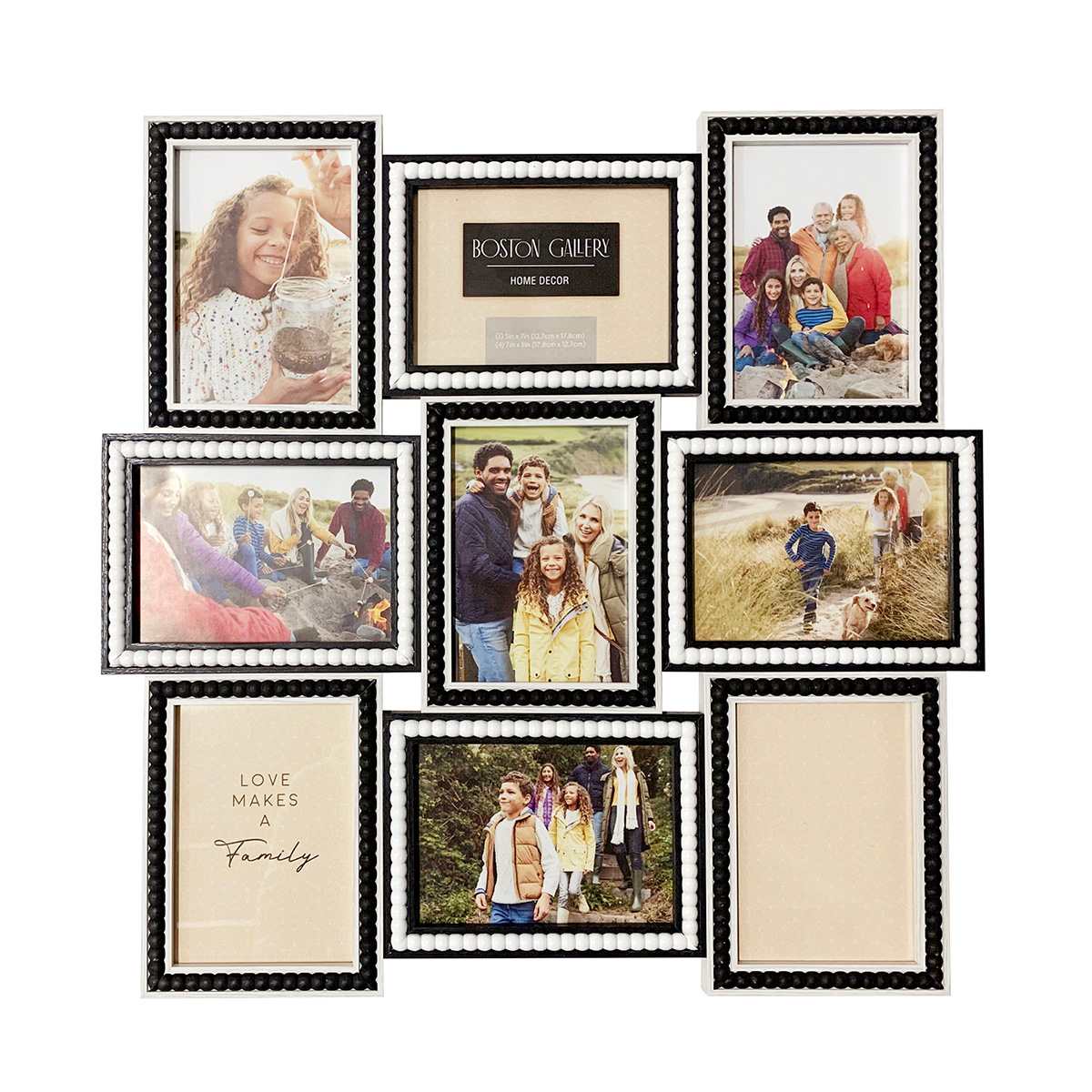 9-Opening Beaded Collage Wall Frame, 22"