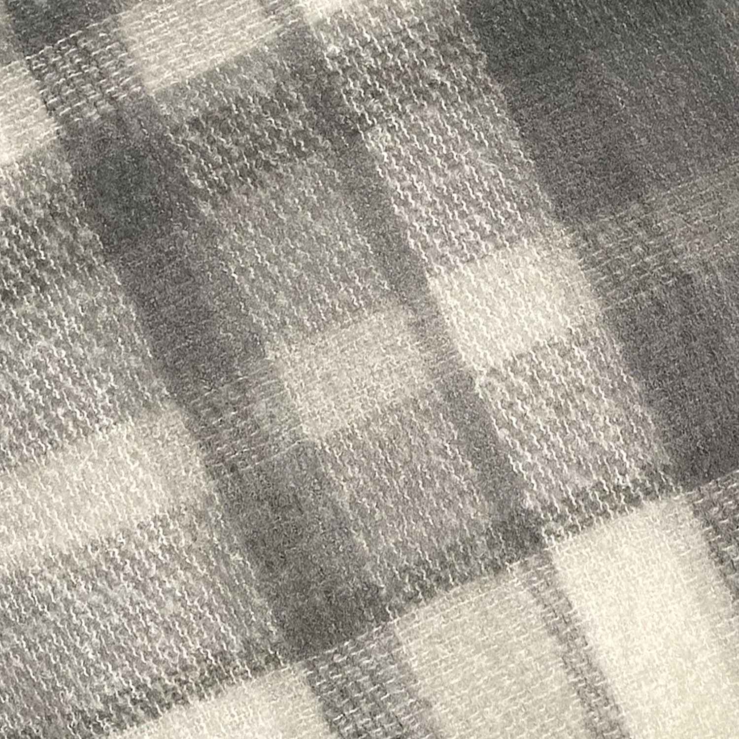 Honeybloom Blue Plaid Mohair Throw Pillow, 24"