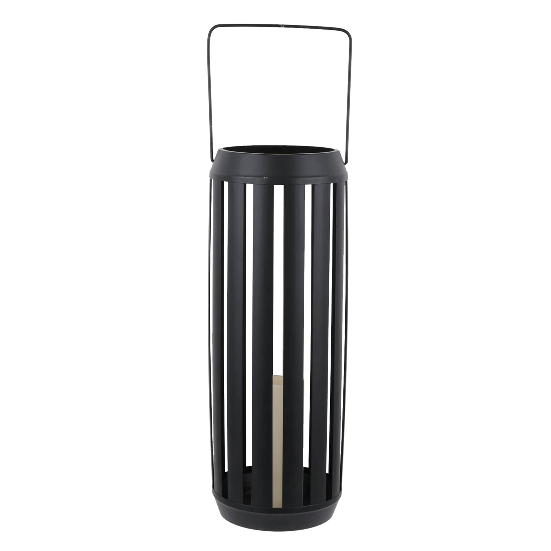 Laila Ali Black Metal Outdoor Lantern, Medium