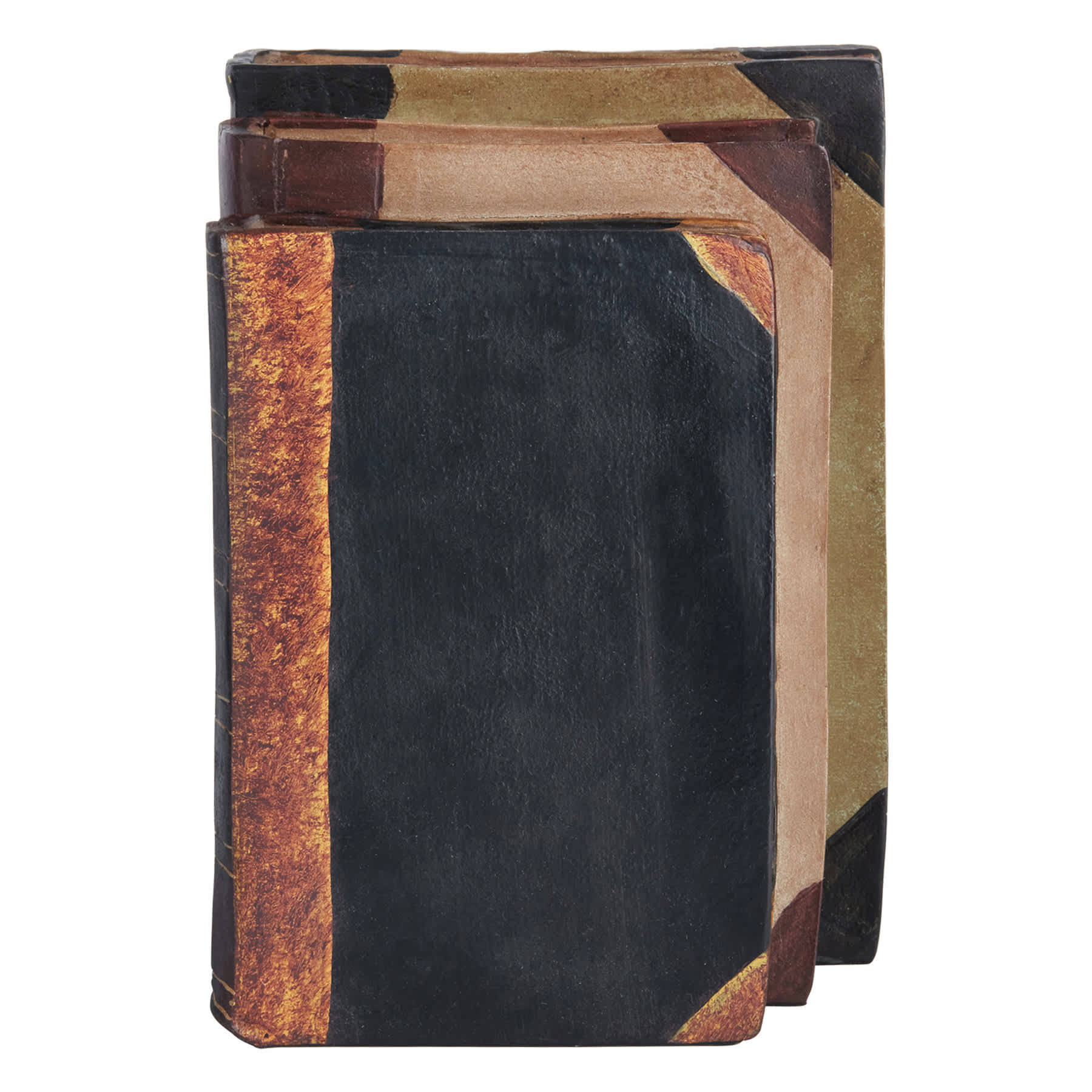 Black & Brown Stacked Books Decor, 8"