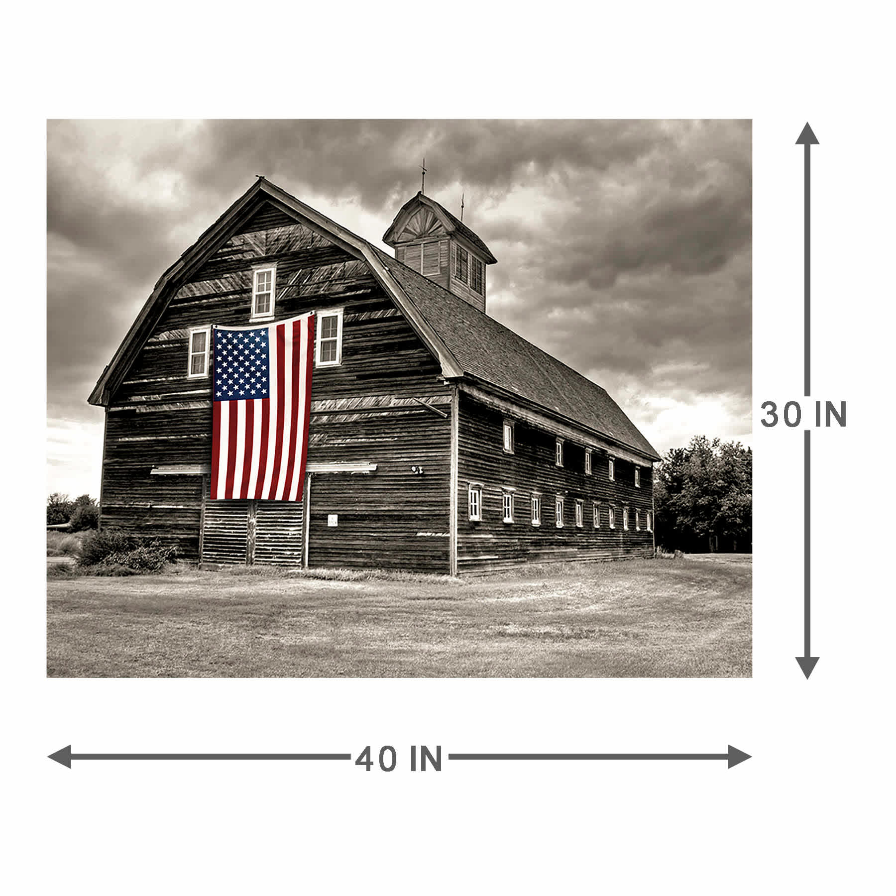 American Barn Textured Canvas Wall Art, 30x40