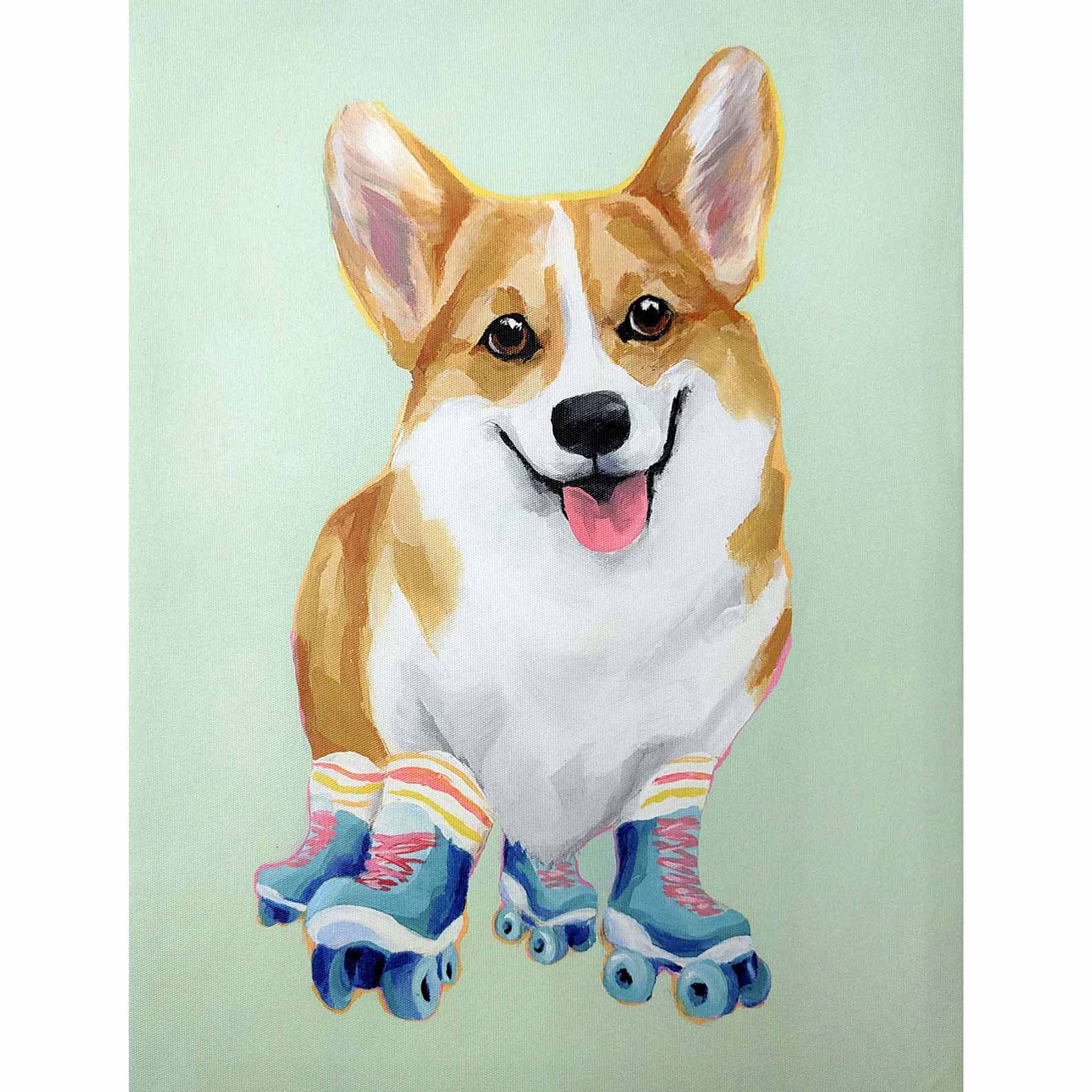 Corgi Canvas Wall Art, 12x16