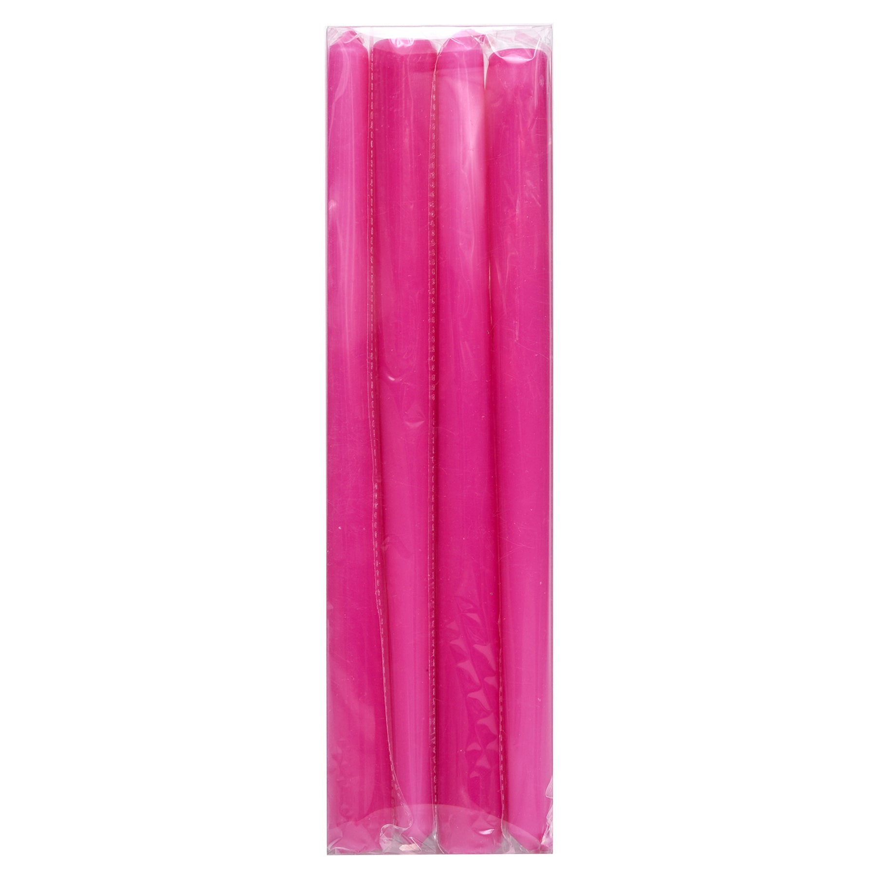 4-Pack Pink Unscented Overdip Taper Candles, 10"