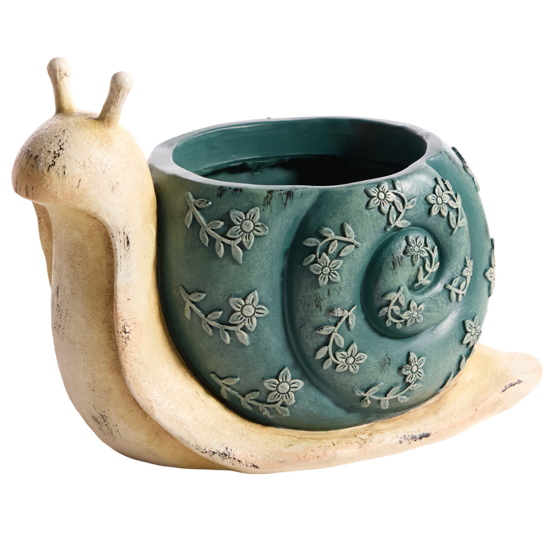 Honeybloom Indoor Resin Snail Planter, 8"