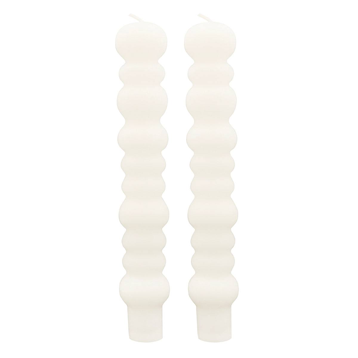 Found & Fable 2-Pack White Bubble Tapers Candles, 7"
