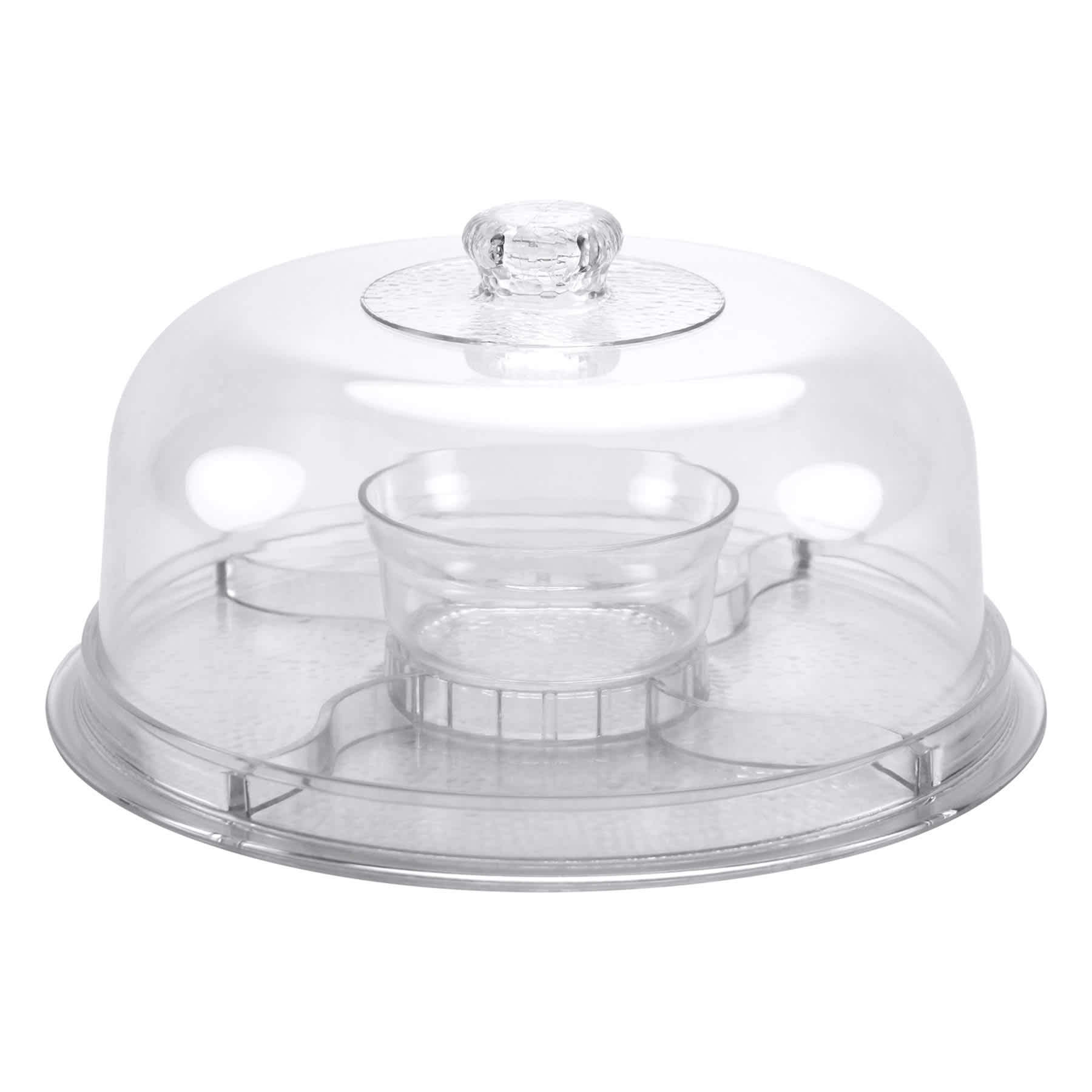 Clear Plastic Multi-Purpose 6-In-1 Server, 12.3x6.3