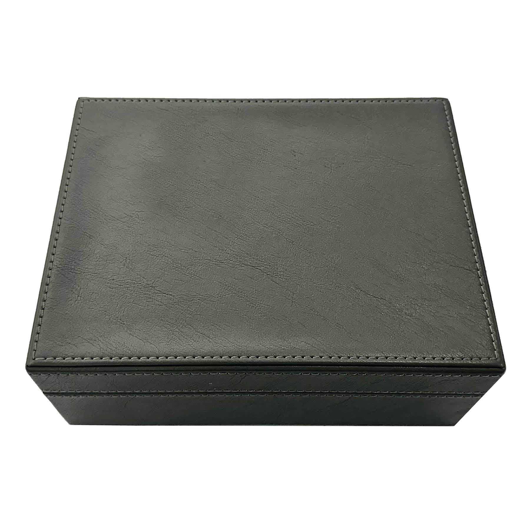 Grey Faux Leather Box, 6x8