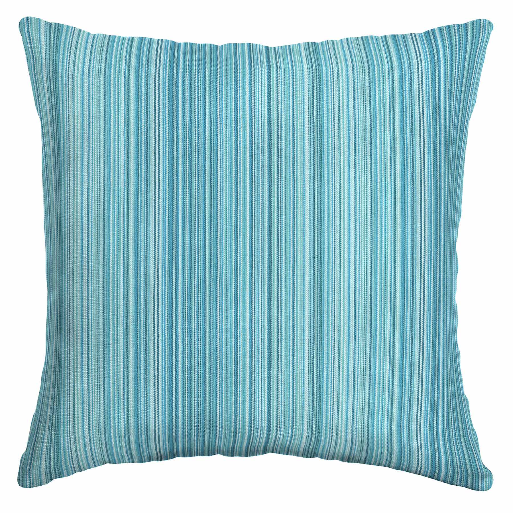 Sea Breeze Blue Premium Woven Oversized Square Outdoor Throw Pillow, 20"