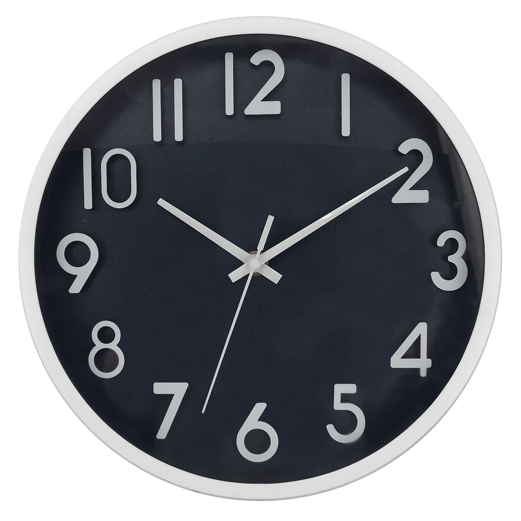 Navy Blue Round Wall Clock, 10"