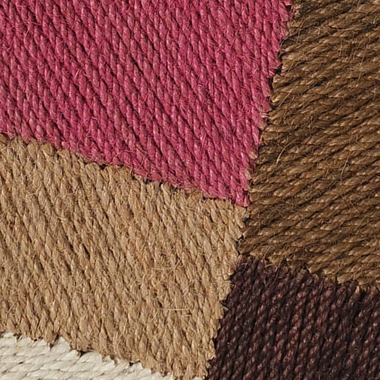 Tracey Boyd Pink Woven Colorblock Art, 8.2"