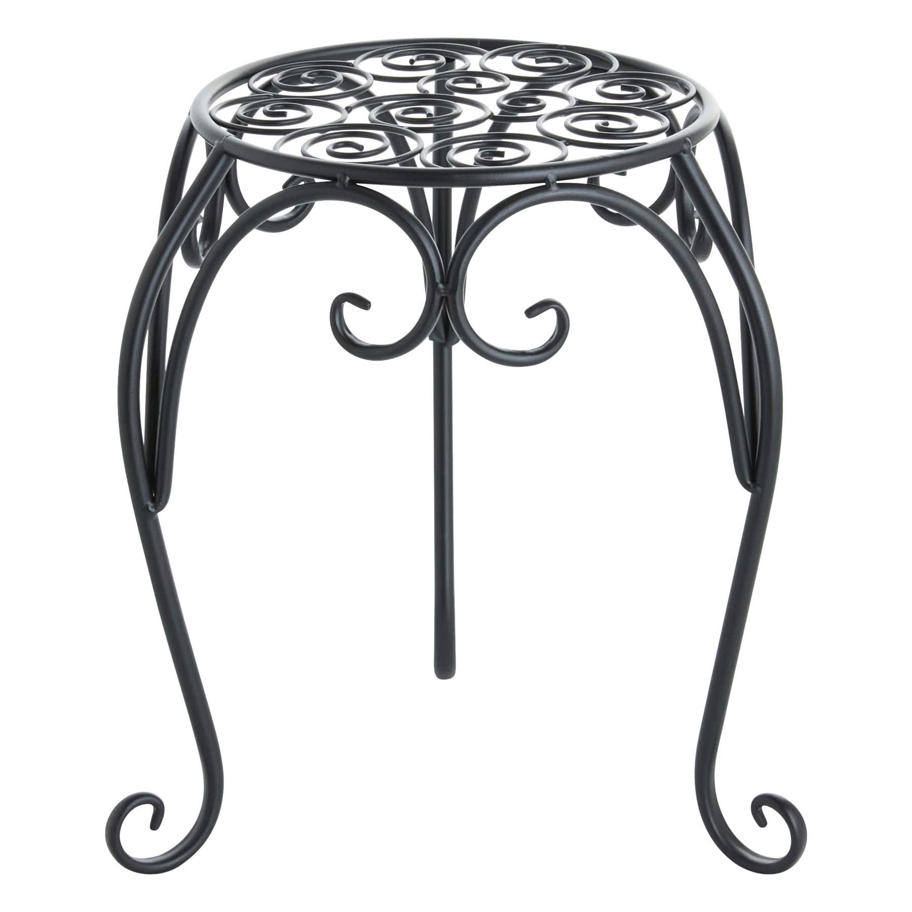 Black Metal Plant Stand, Medium