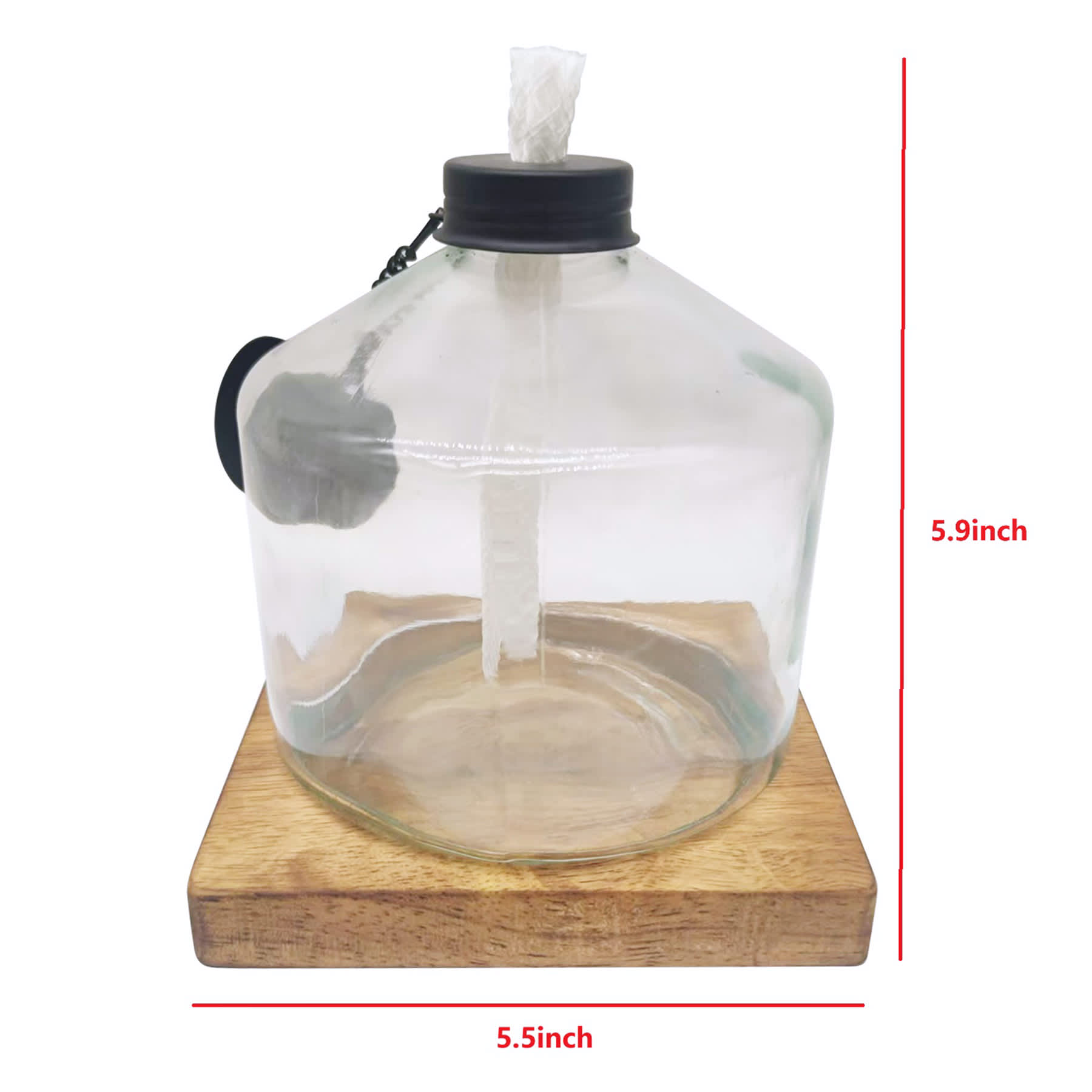 Clear Glass Table Torch