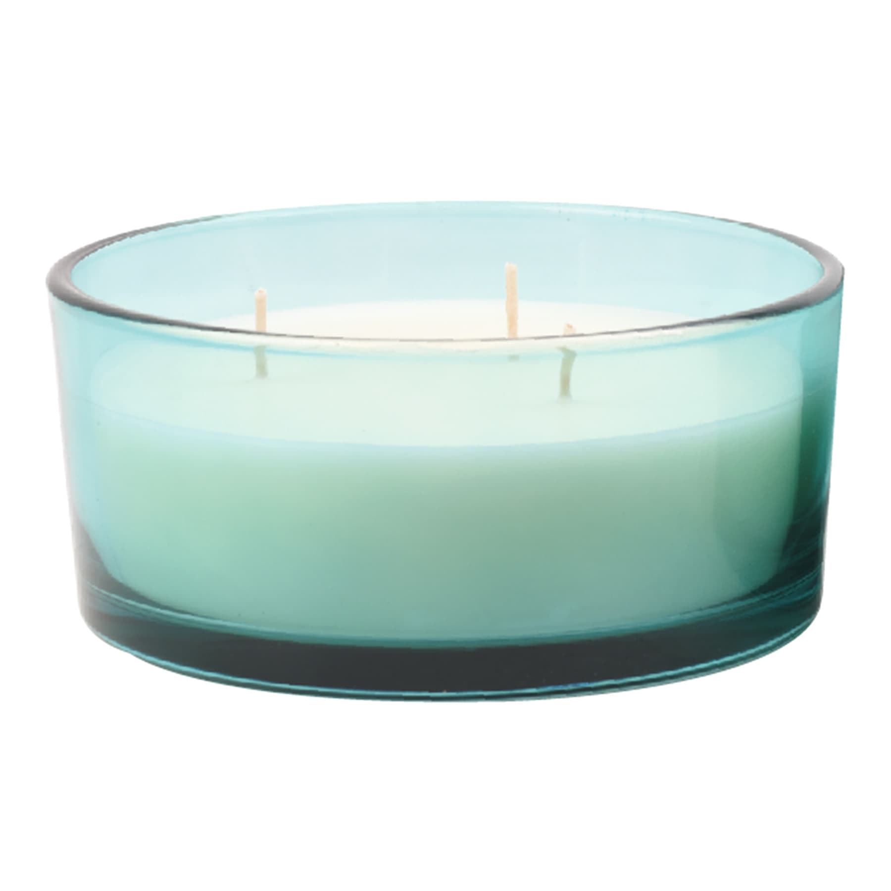 Blue Sprayed Glass Citronella Candle, 20oz