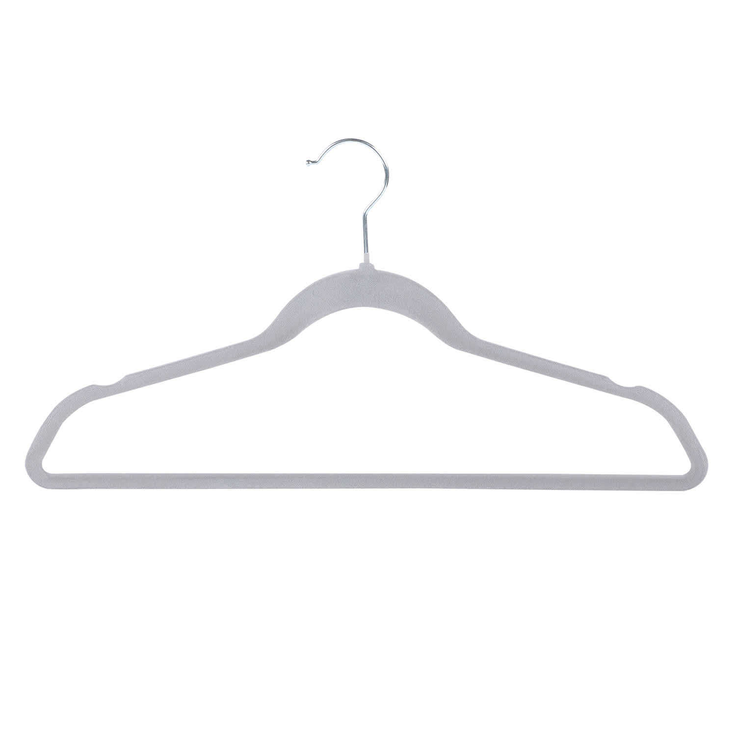 10-Piece Velvet Suit Hangers, Grey