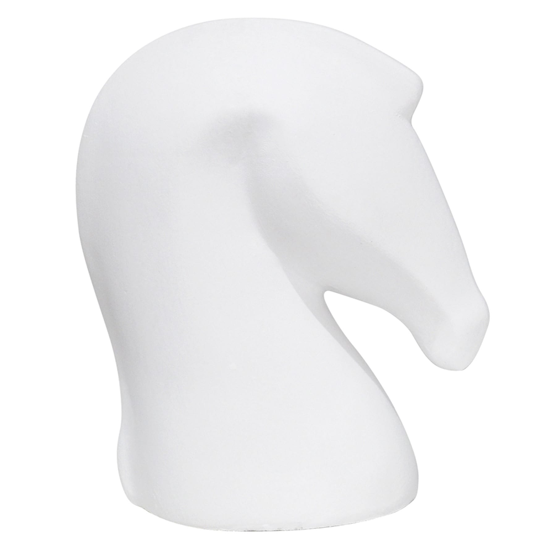 White Ceramic Horse Figurine, 8.5"