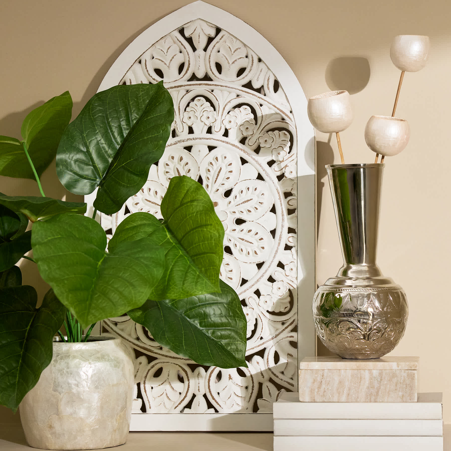 Found & Fable Metal Vase, 10"