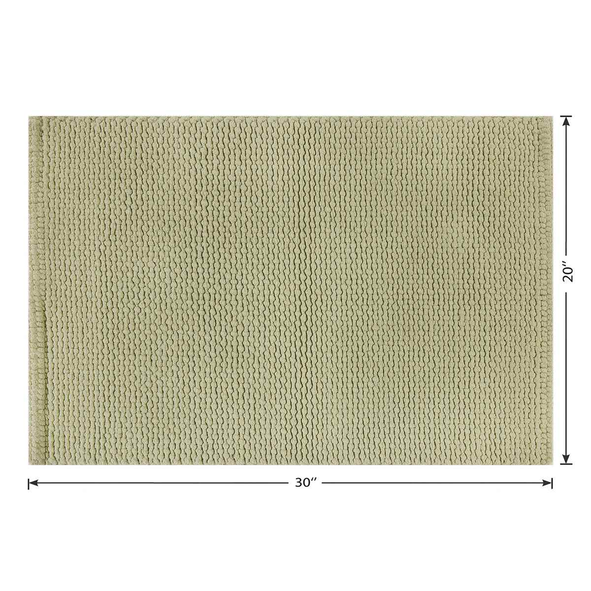 Honeybloom Sage Braided Cotton Bath Rug, 20x30