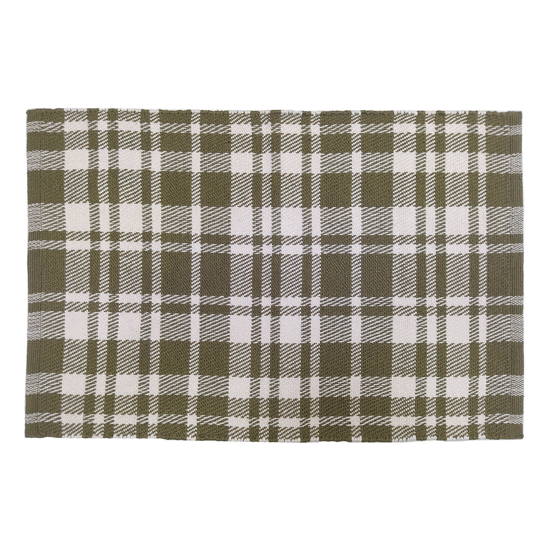 Green Plaid Layering Mat, 24x36