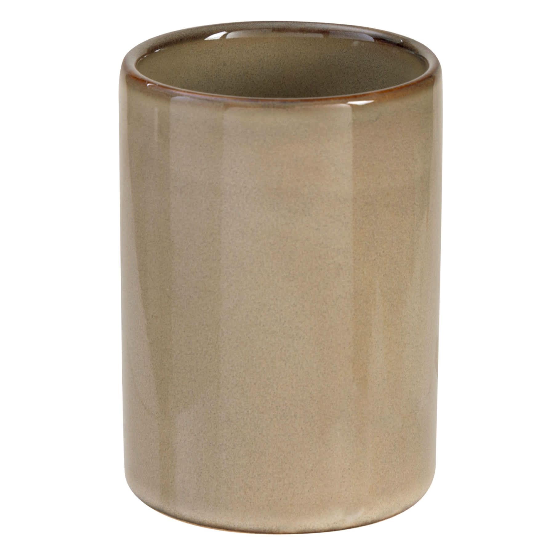 Found & Fable Noah Beige Ceramic Glaze Tumbler, 4.1"