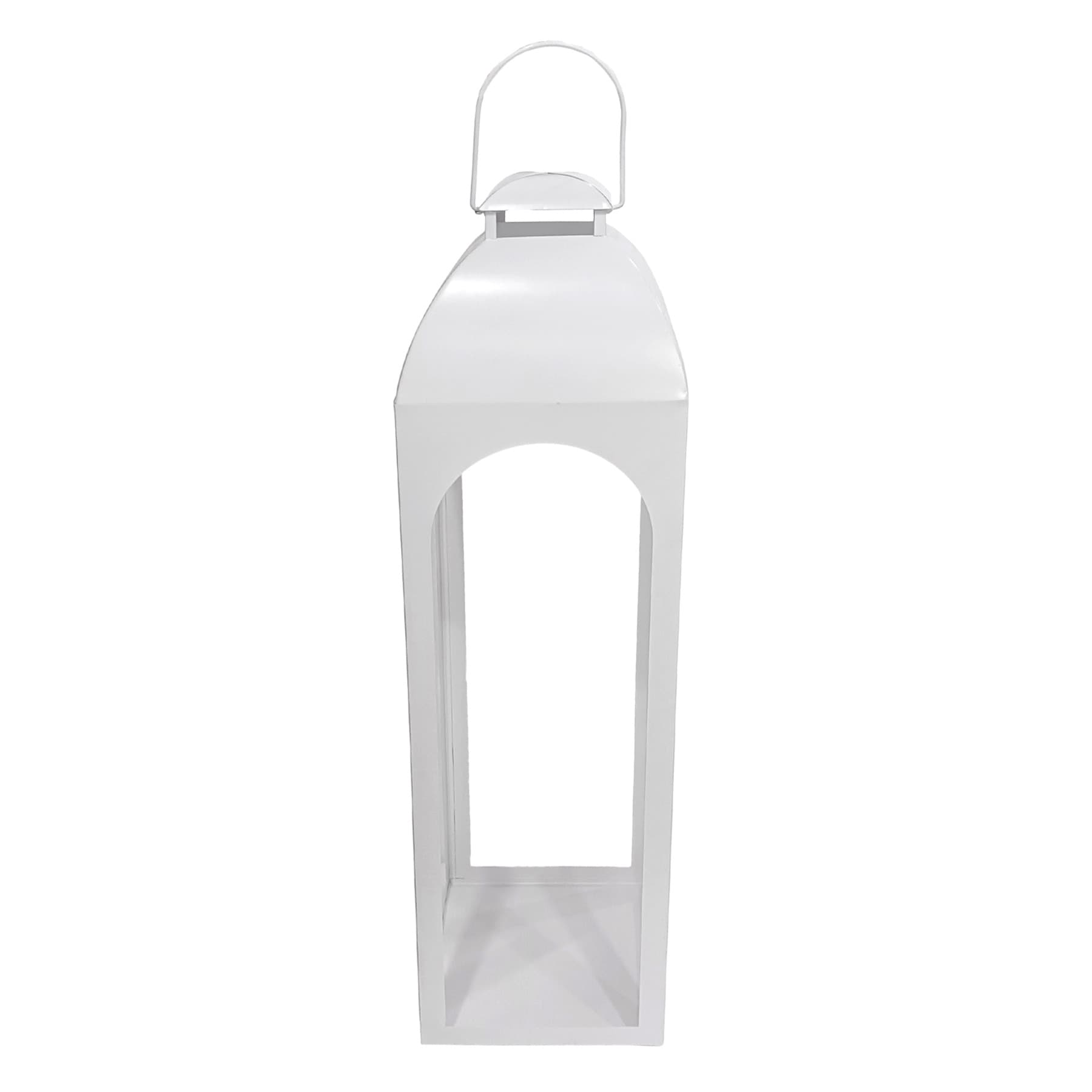 White Metal Lantern, 36"