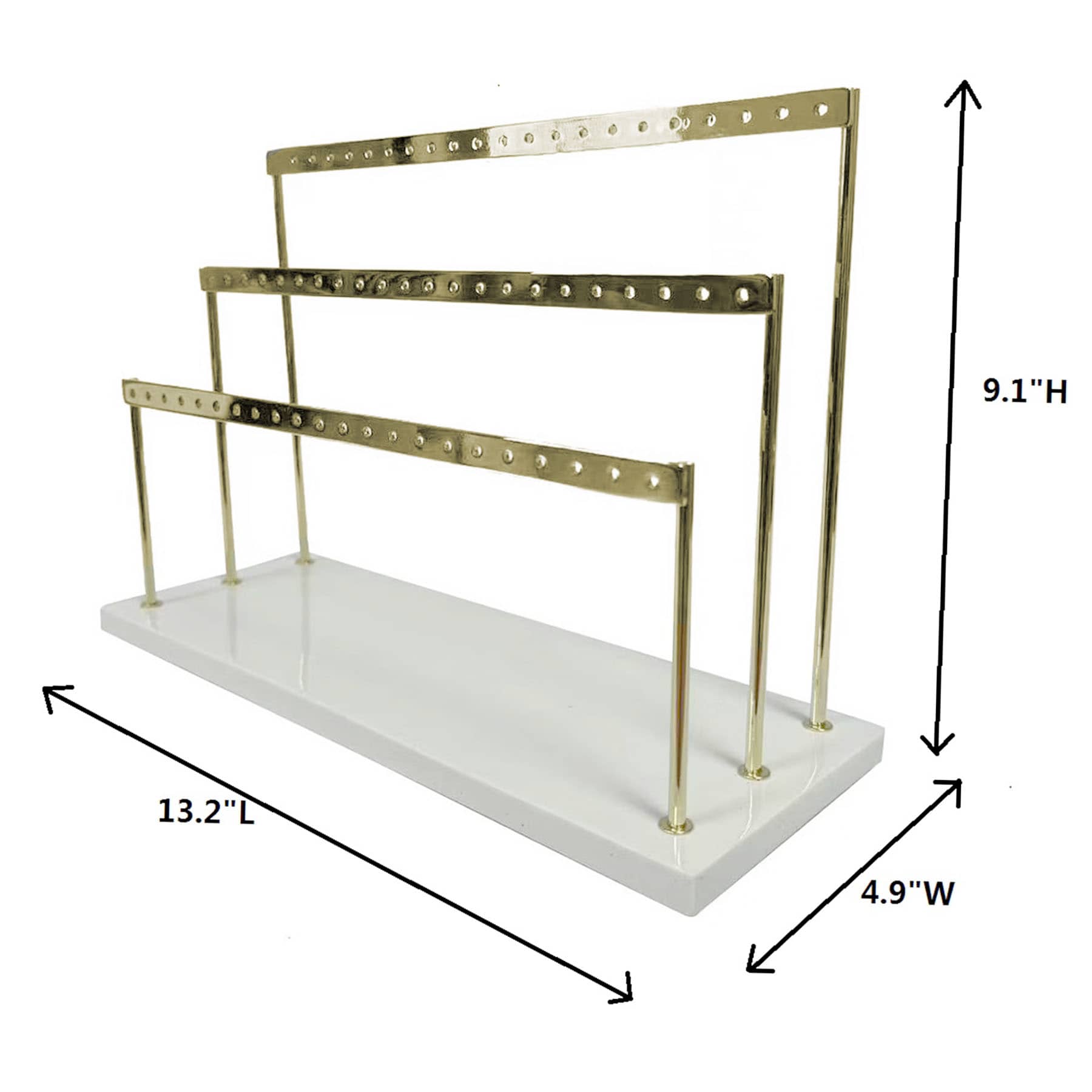 3-Tier Gold Earring Organizer