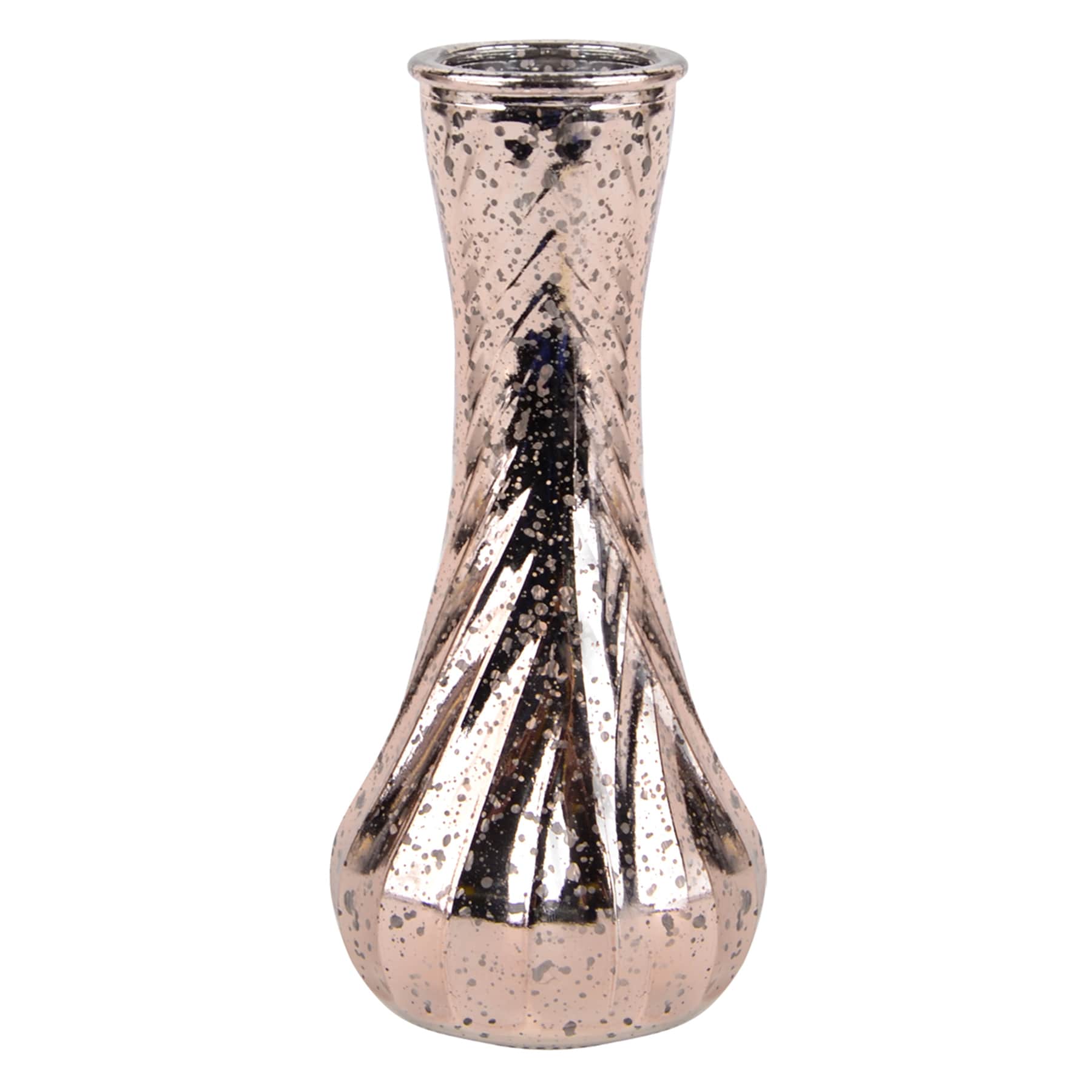Pink Mercury Glass Bud Vase, 6"