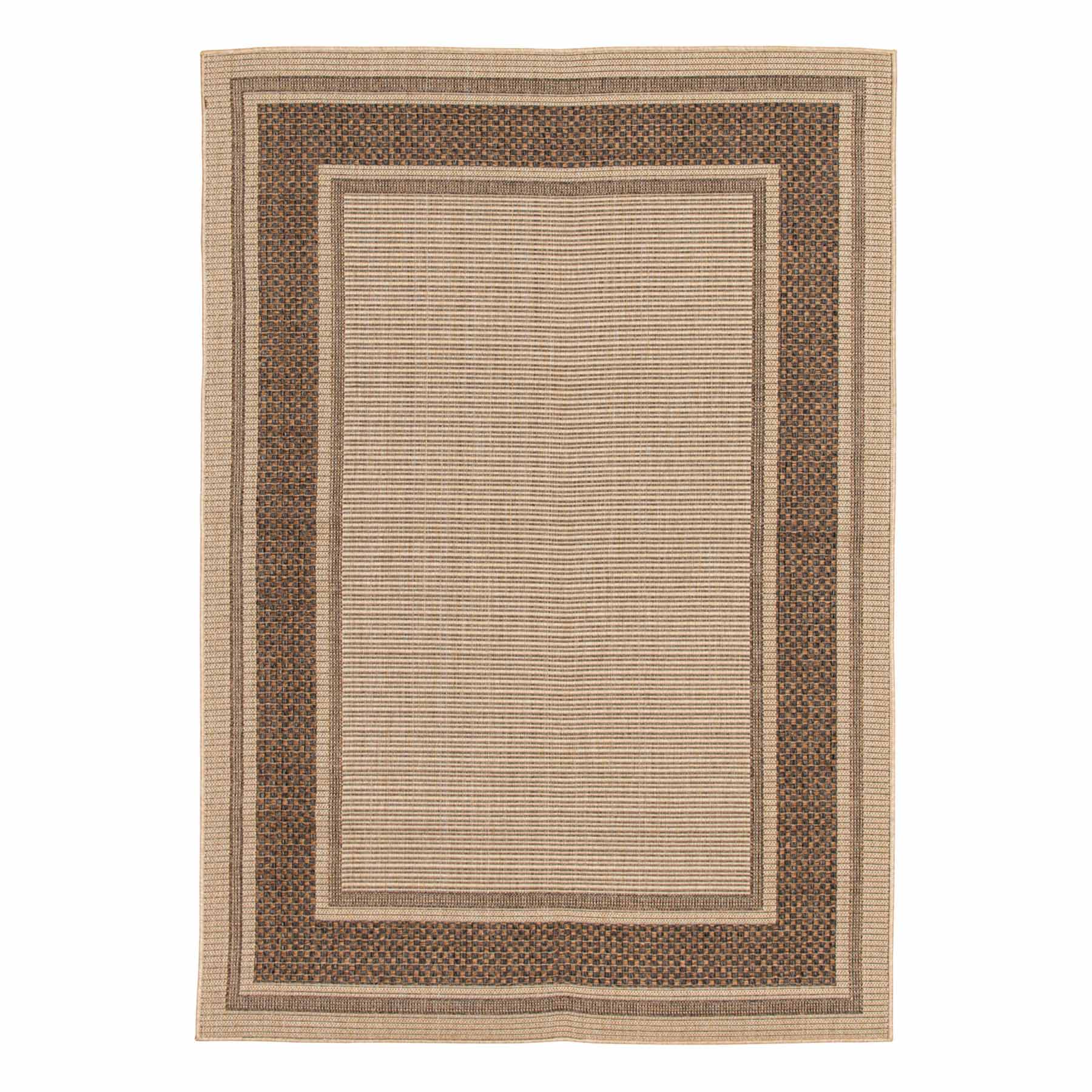 (E212) Santorini Cayden Natural Woven Indoor & Outdoor Accent Rug, 3x5