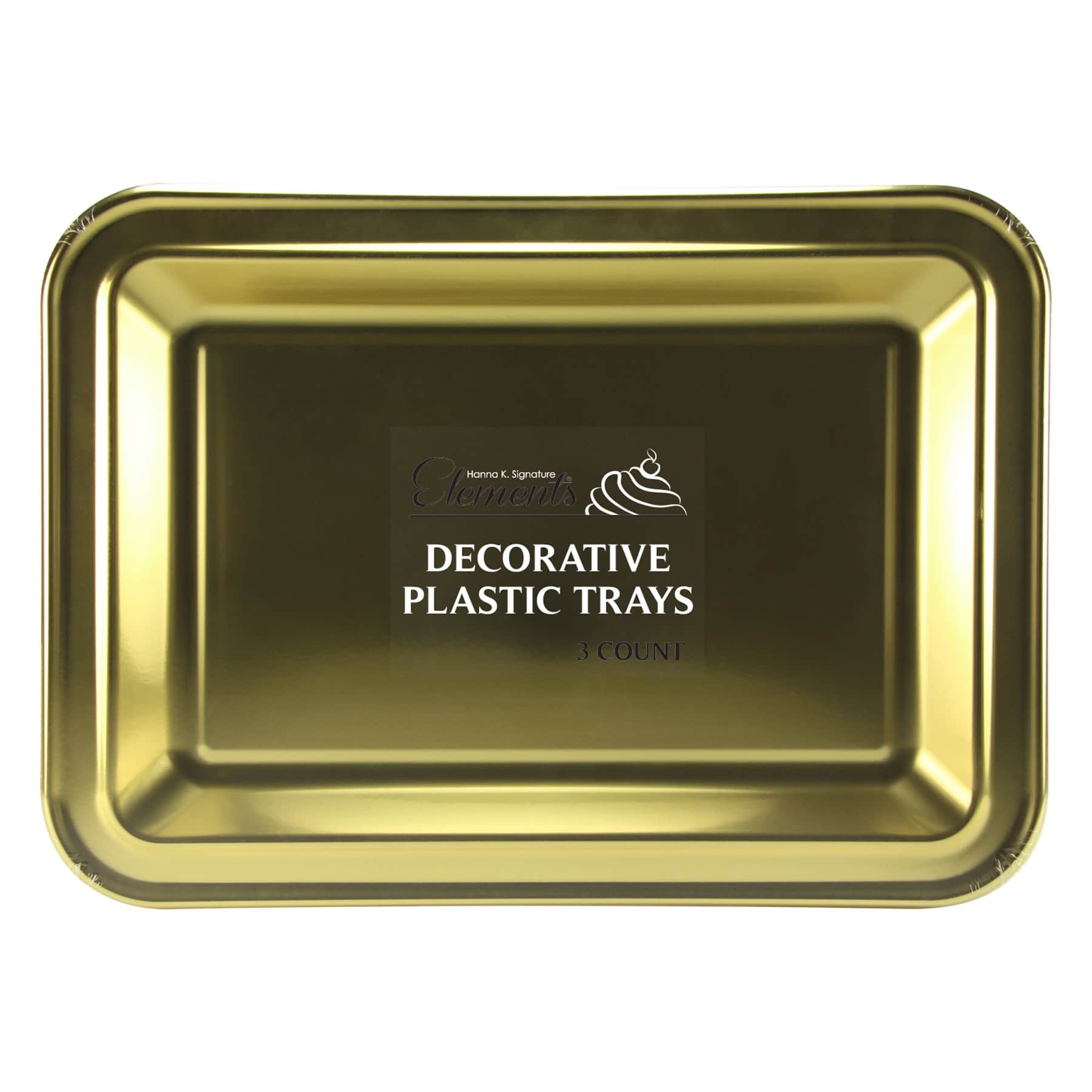 Gold Rectangle Serving Tray, 18x13