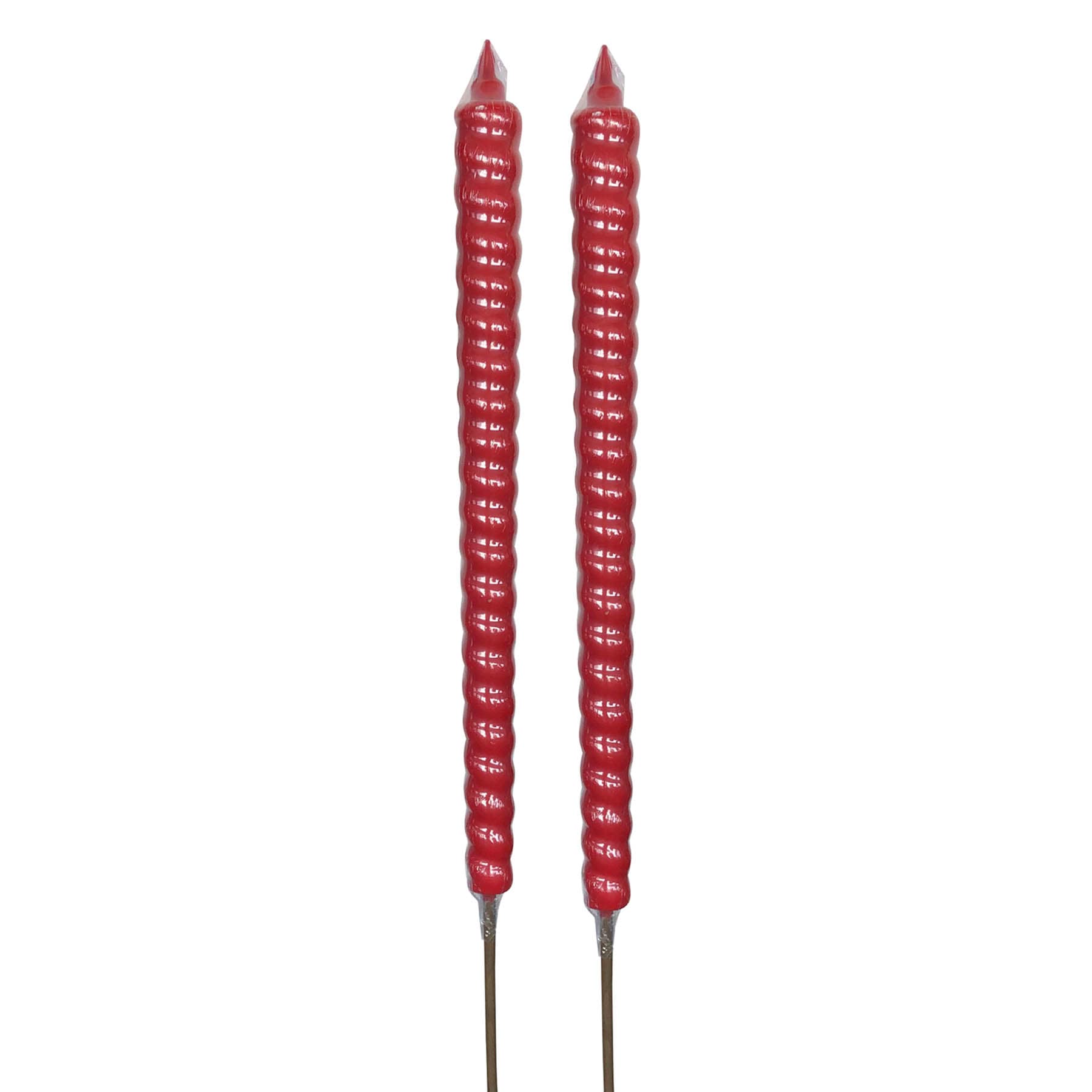 2-Pack Red Citronella Flare Candles, 7.5oz