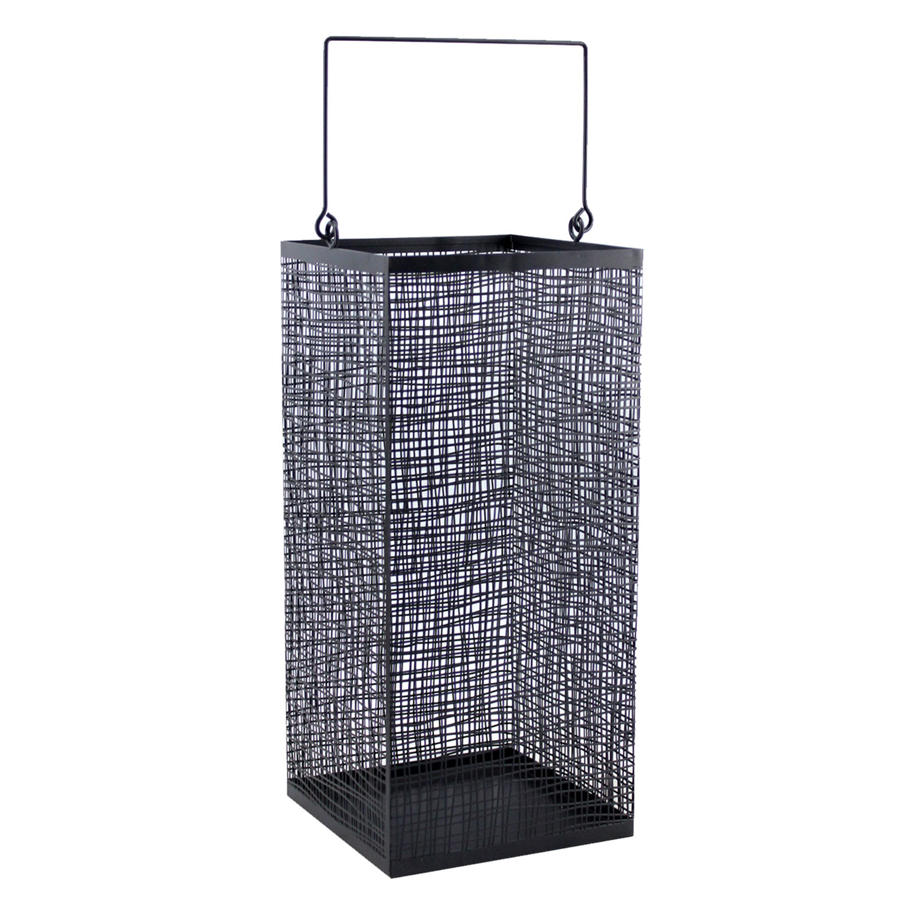 Crosby St. Black Metal Lantern, 15"