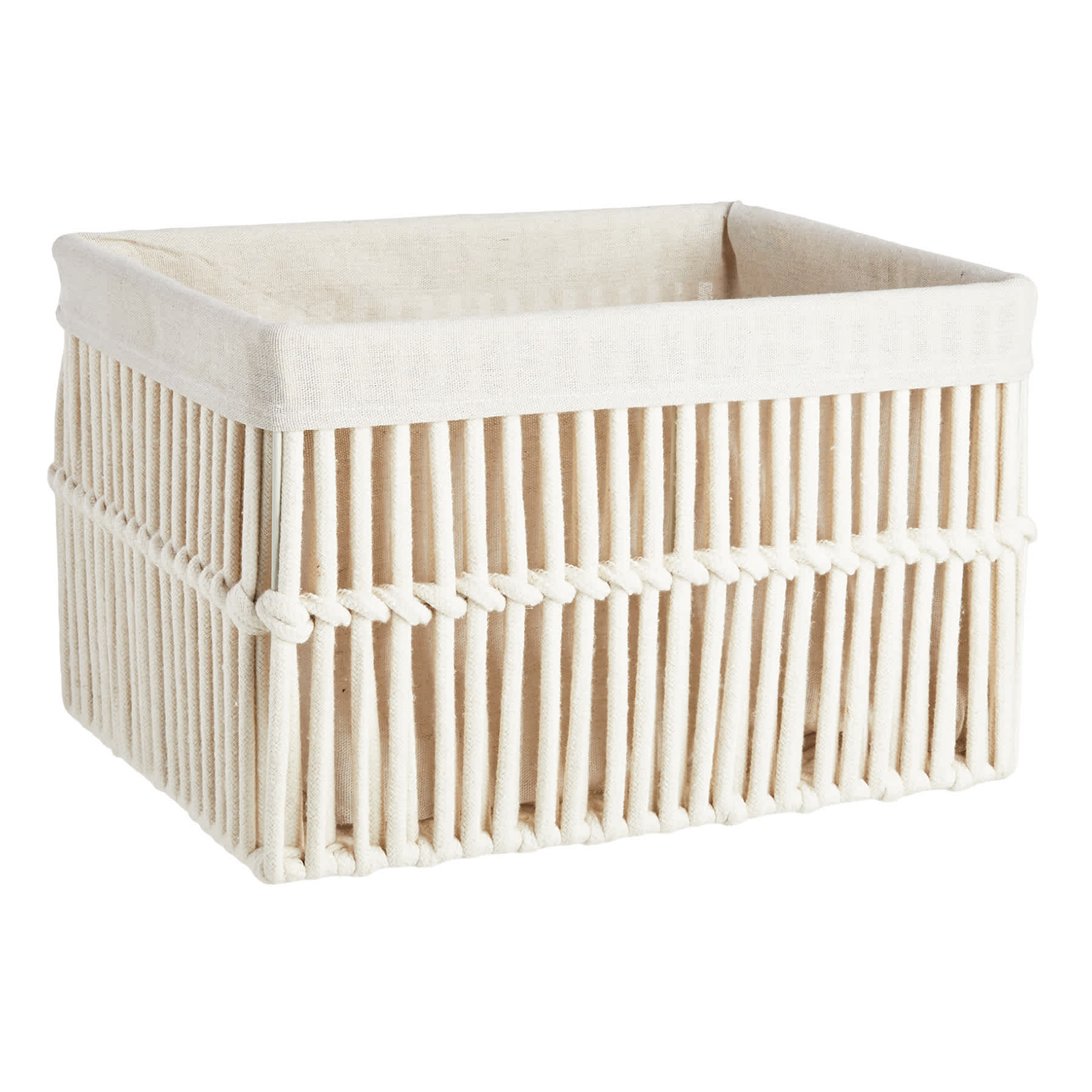Crosby St. Poly Rope Rectangle Storage Basket, Medium
