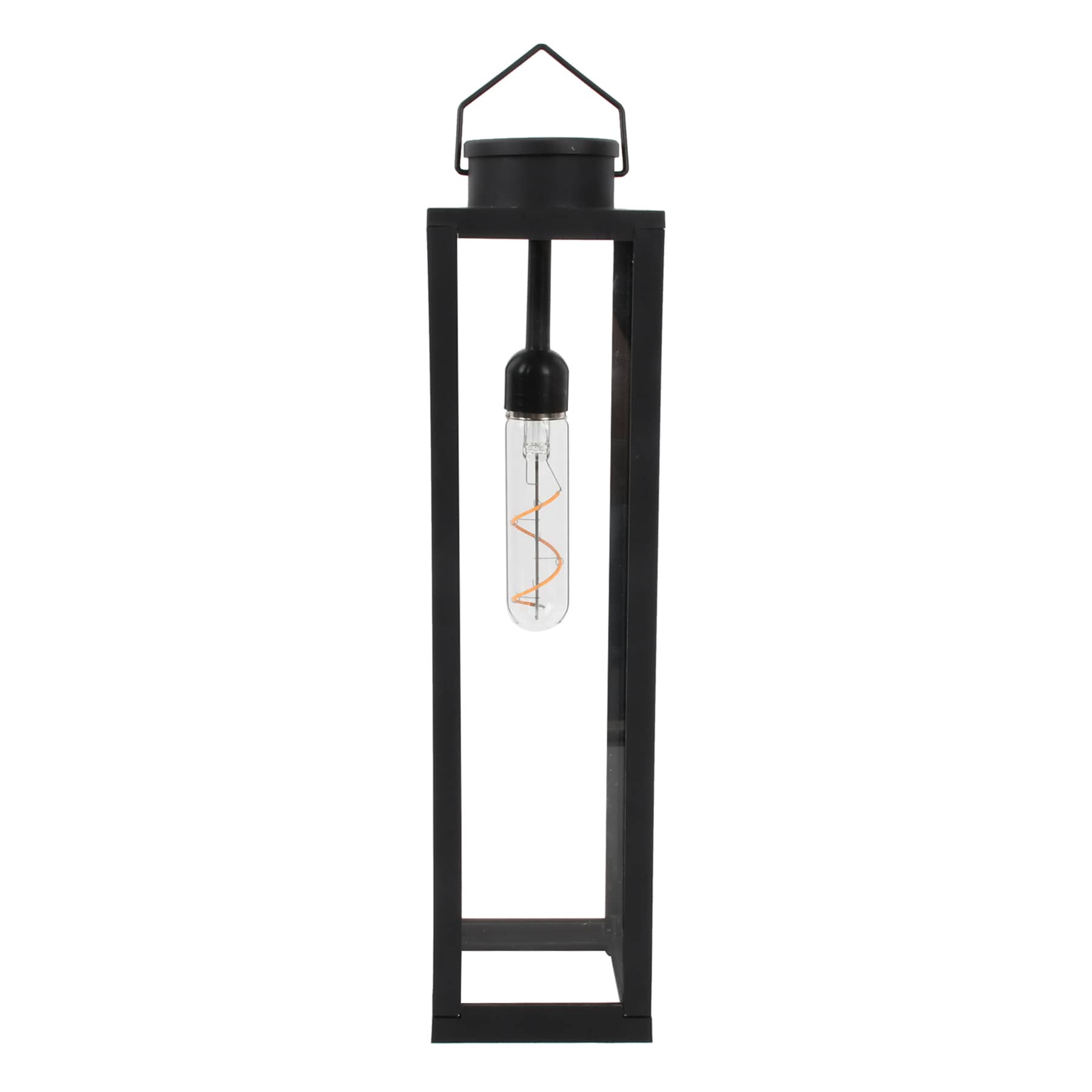 Crosby St. Black Outdoor Solar Lantern, 15"