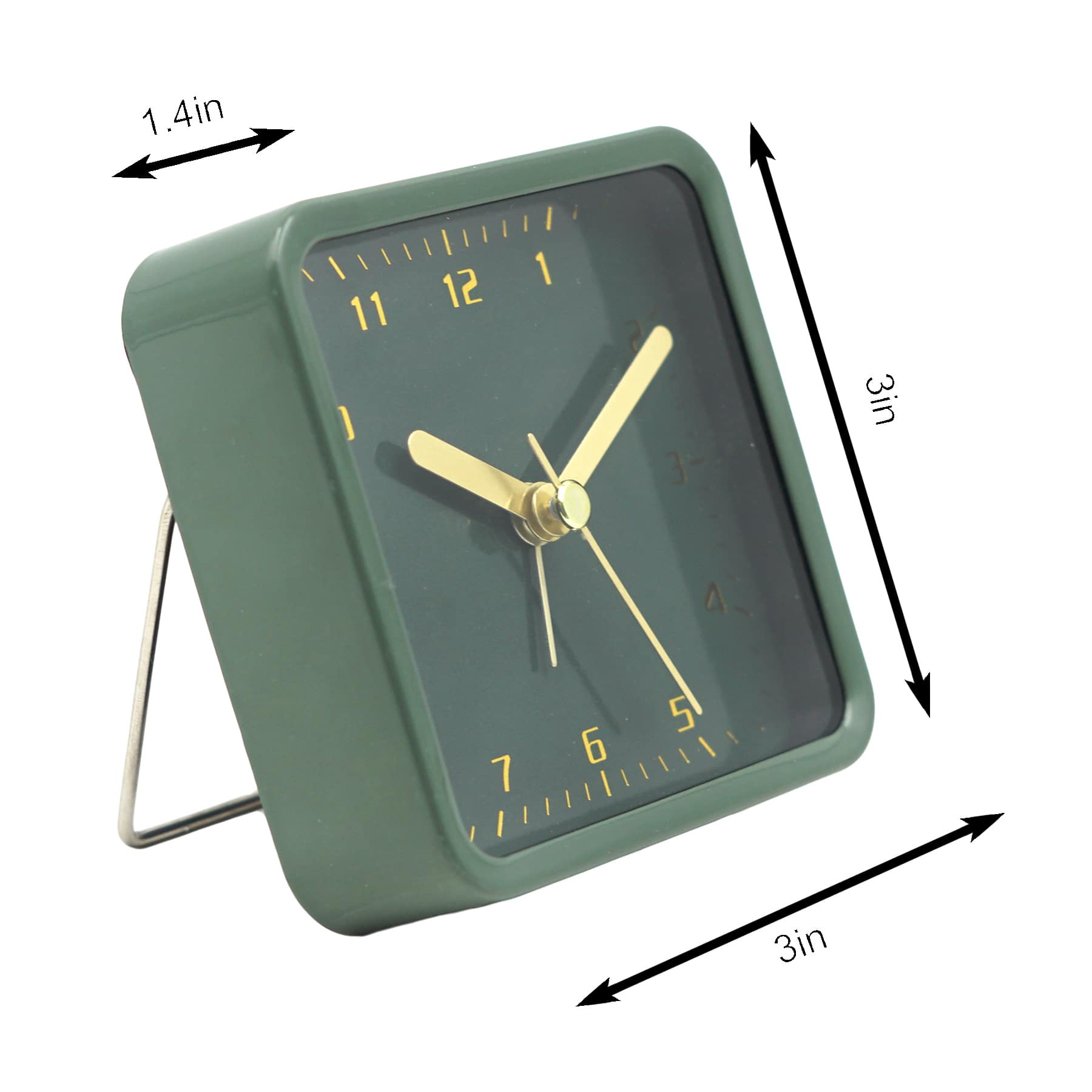 Green Table Clock, 3.1"