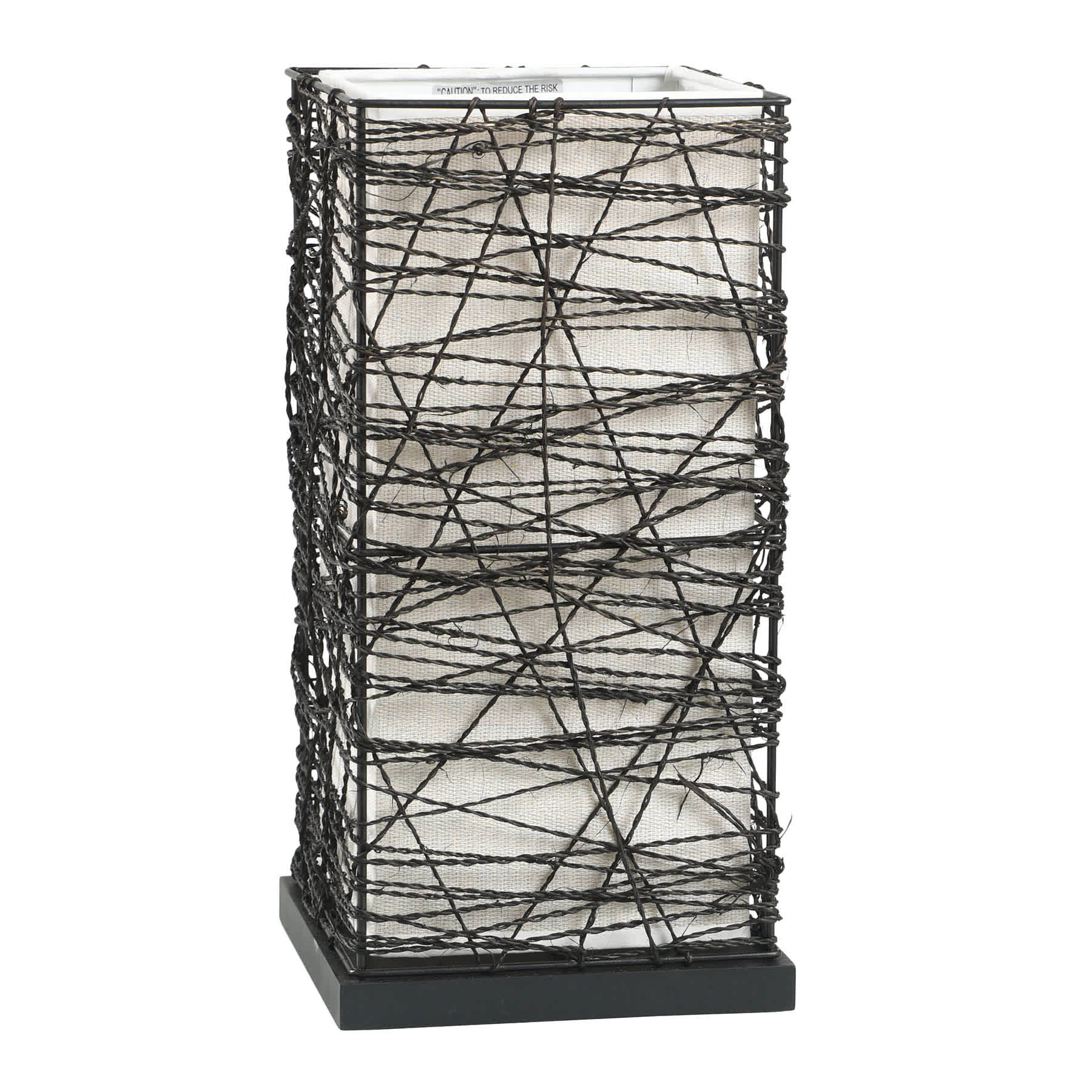Chocolate Rattan Uplight, 14"