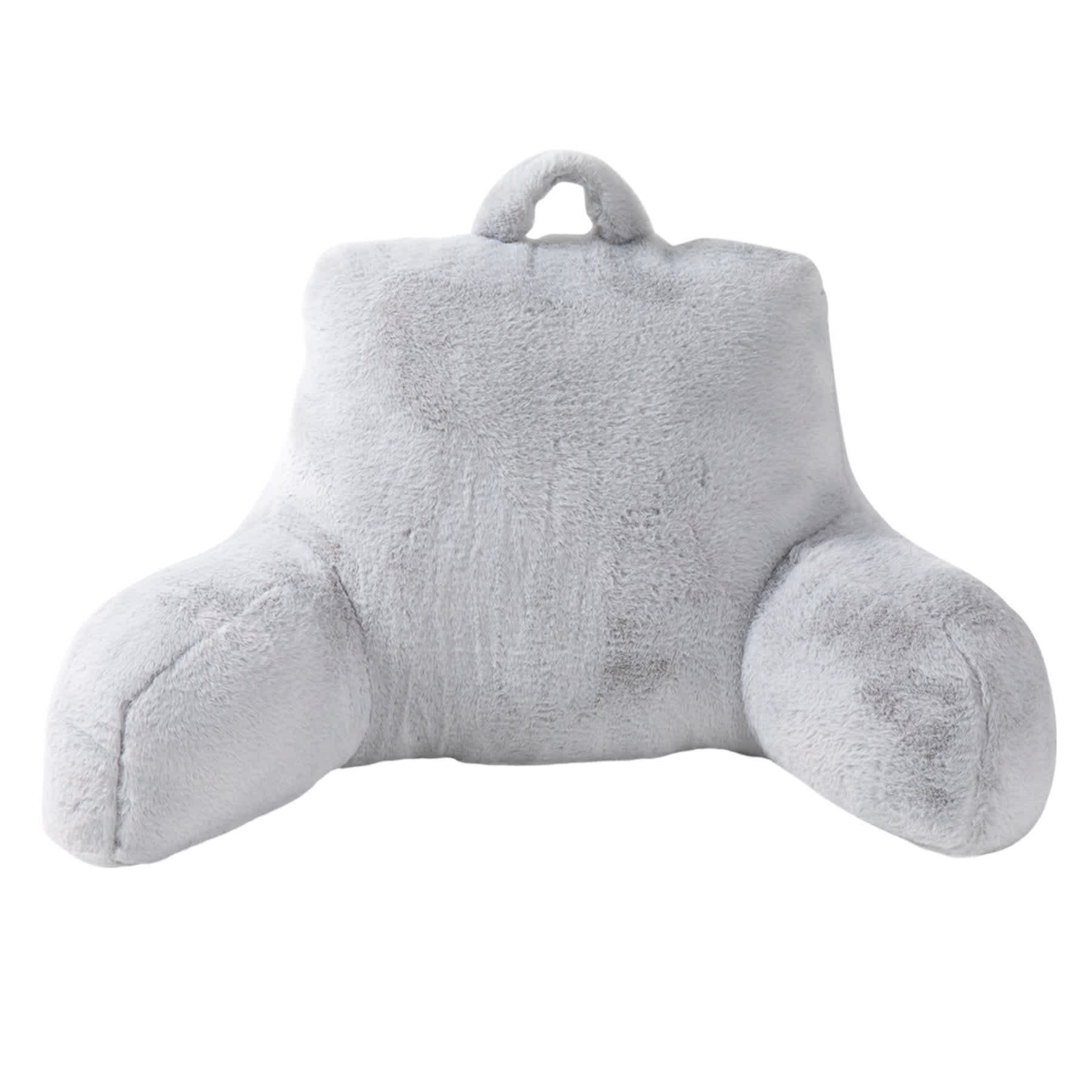 Grey Faux Rabbit Fur Backrest