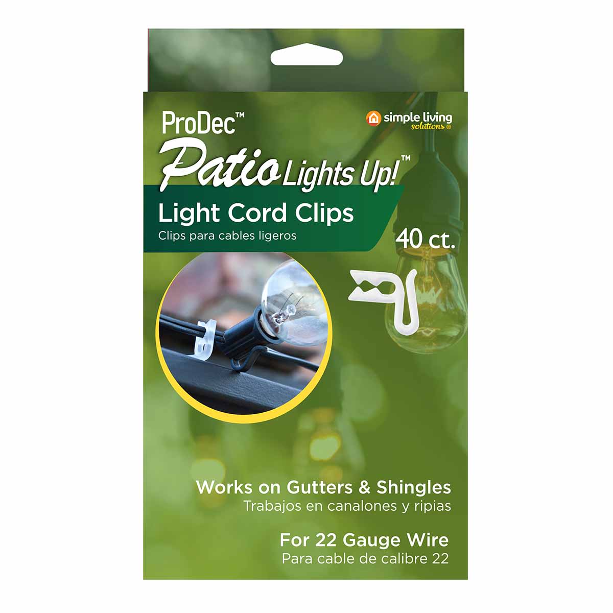 40-Count Light Cord Clips