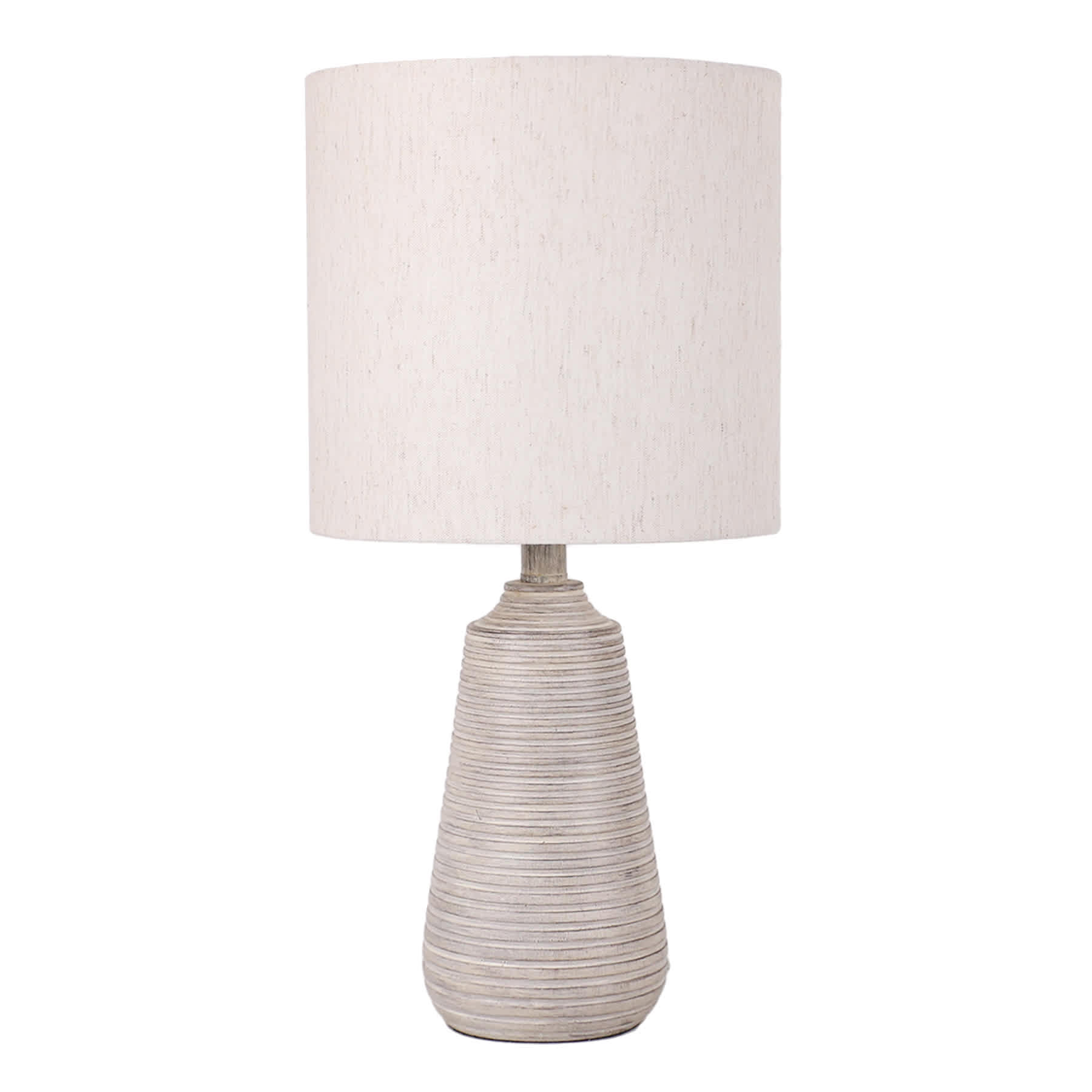 Grey Small Table Lamp with Shade, 21.5"
