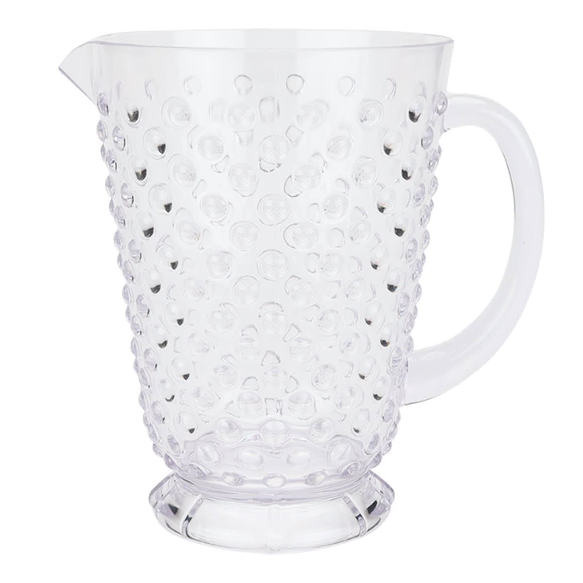 Embossed Clear Hobnail Pitcher