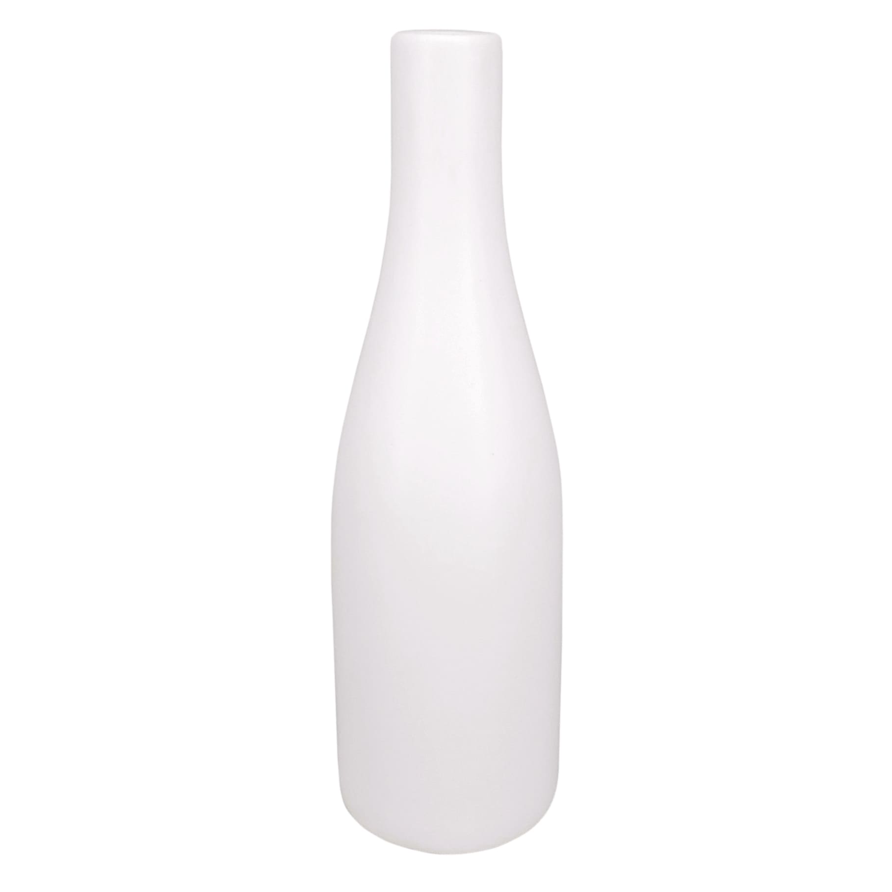 White Ceramic Vase, 11"