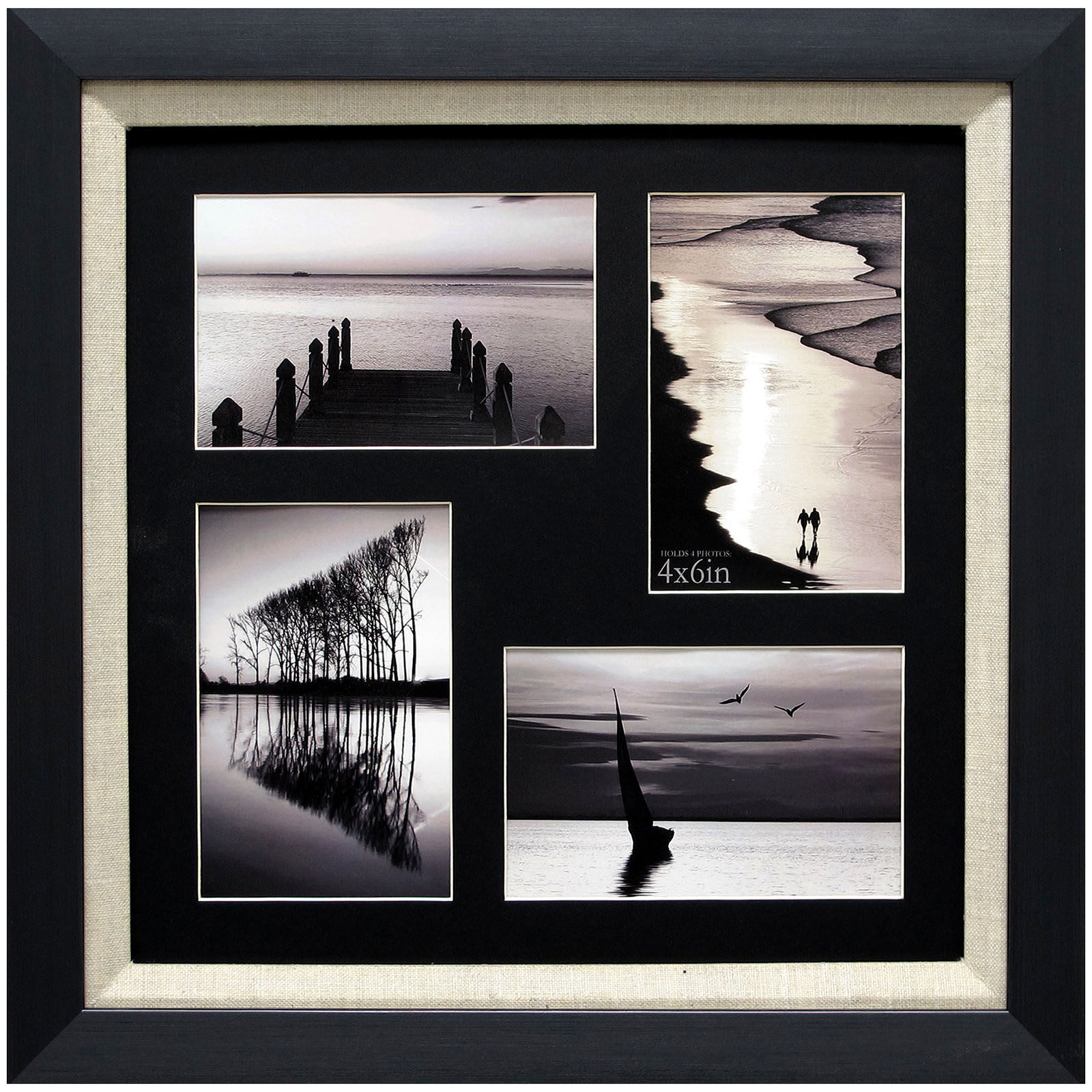 4-Opening Square Collage Picture Frame, 12"