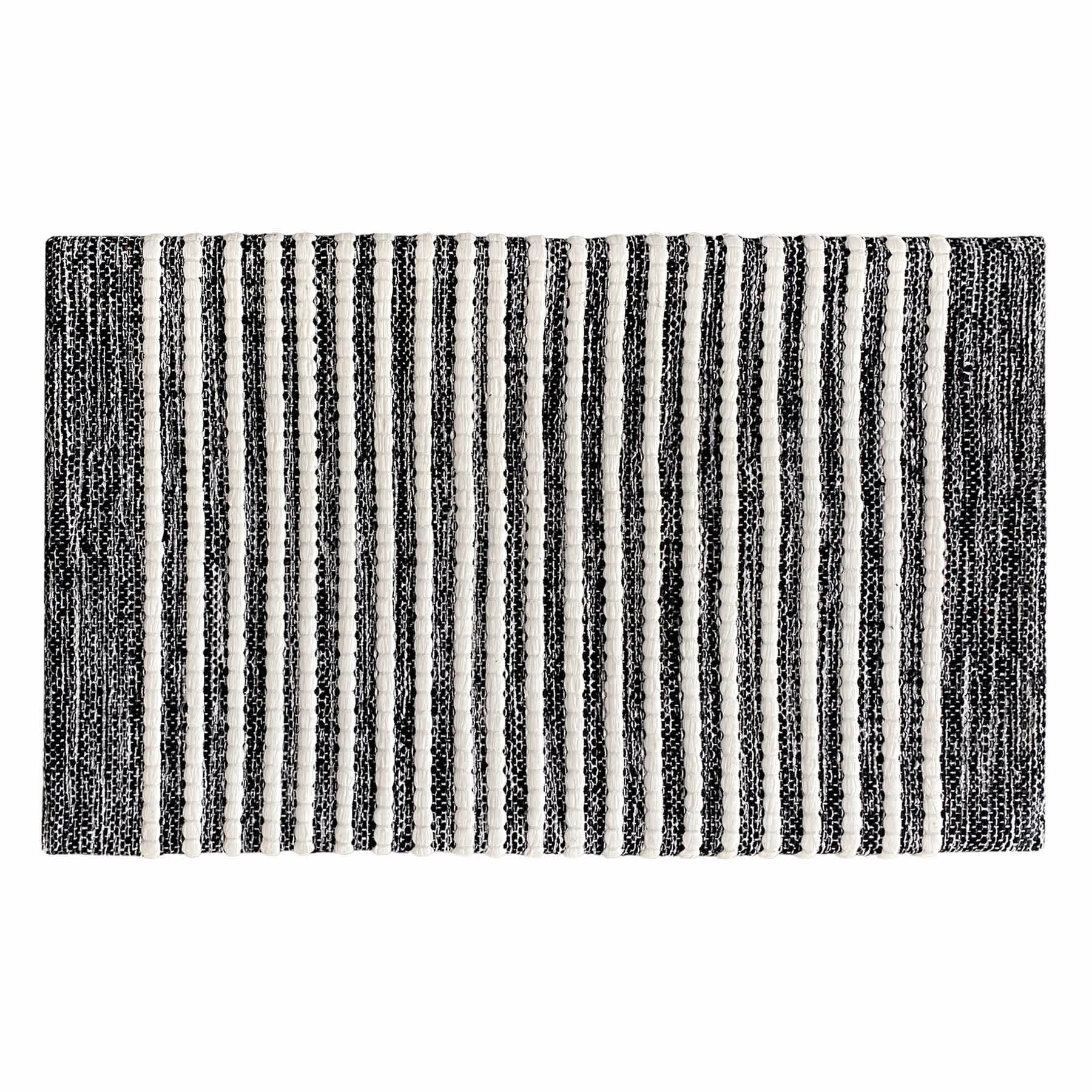 Black & White Heritage Striped Kitchen Mat, 18x30