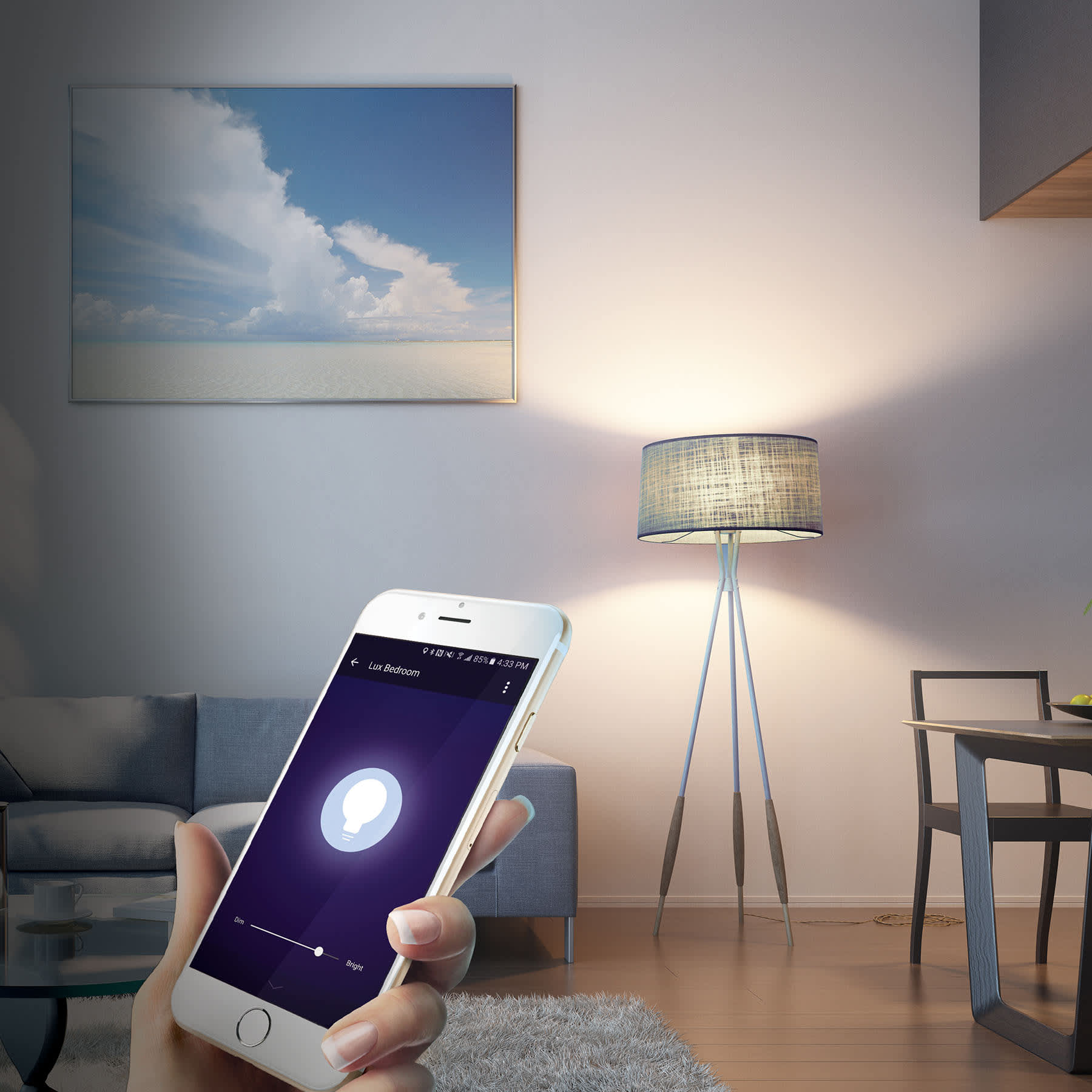 Geeni White Lux Dimmable Bulb, 800 60W
