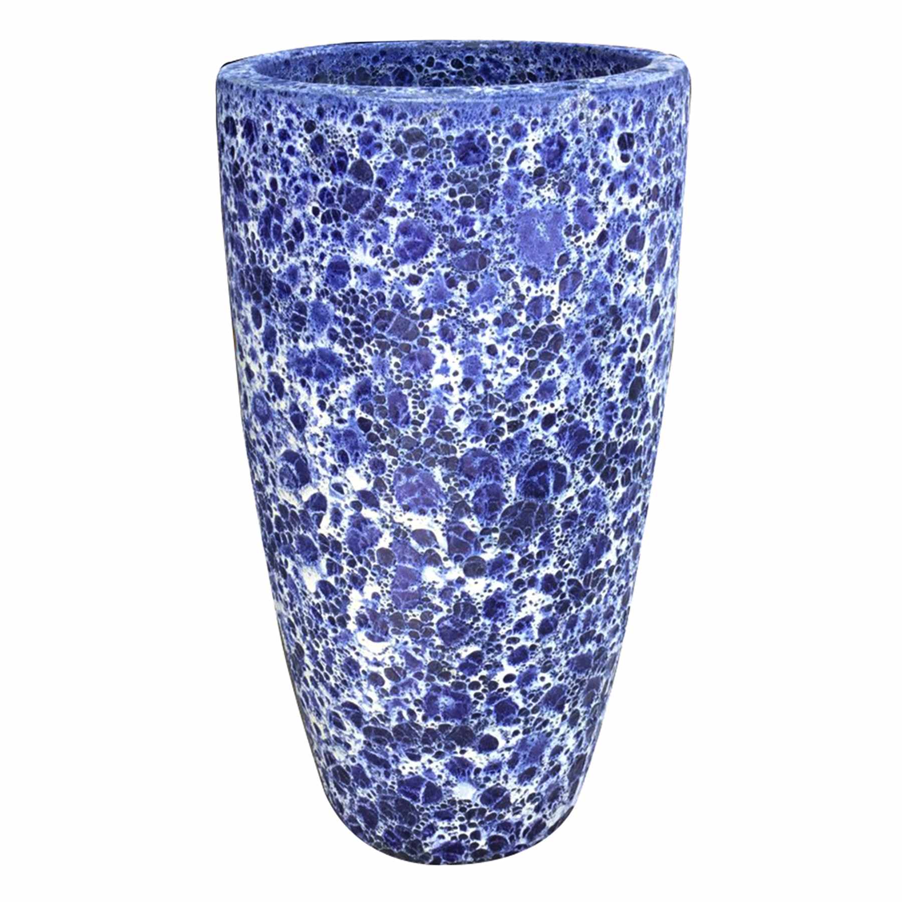 Halston Blue Ceramic Outdoor Planter, Small